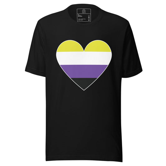 Nonbinary Heart T-Shirt - T Shirt - Free 2 B