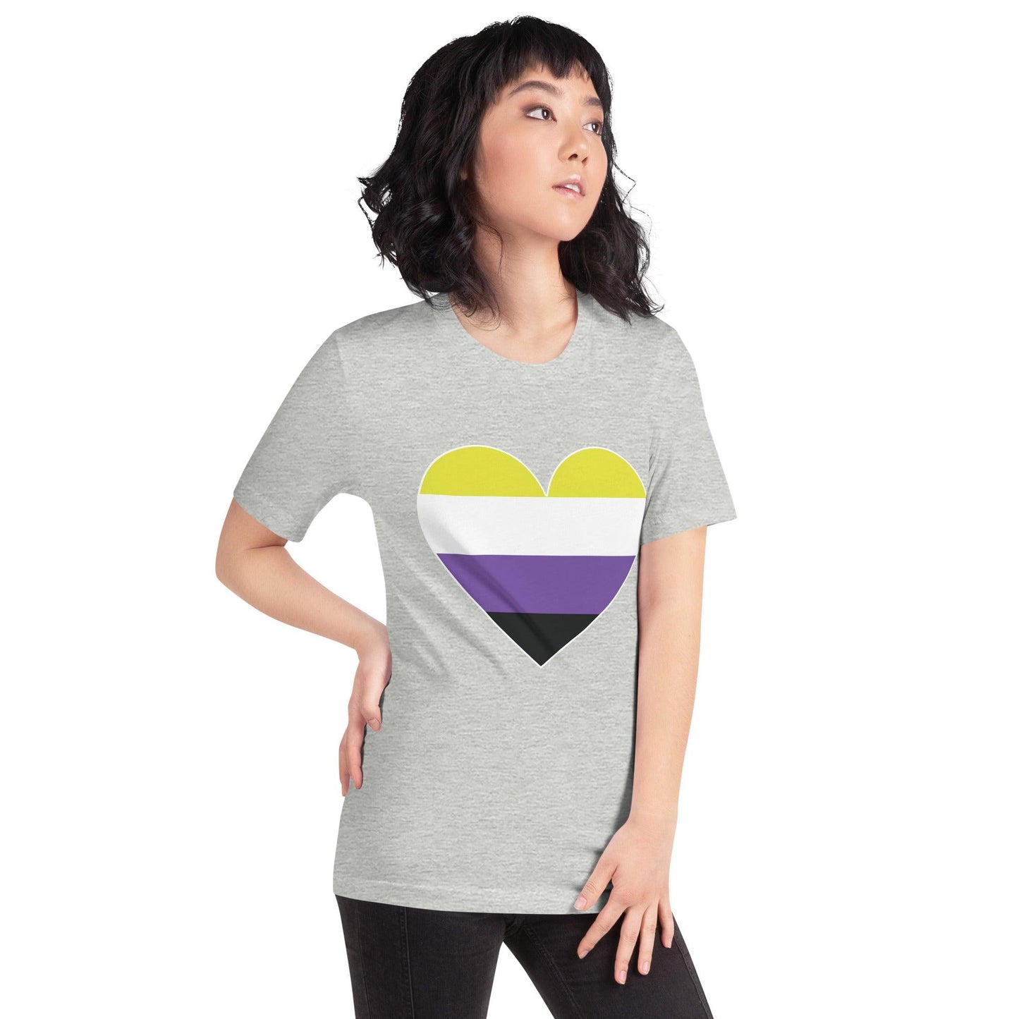 Nonbinary Heart T-Shirt - T Shirt - Free 2 B