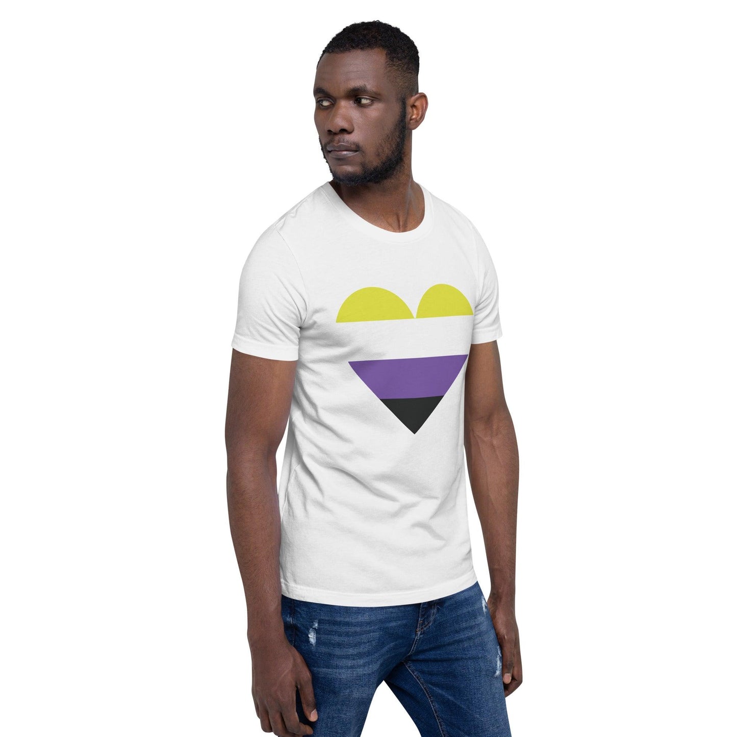 Nonbinary Heart T-Shirt - T Shirt - Free 2 B