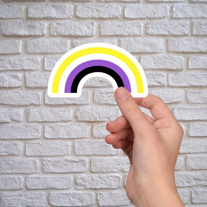 Nonbinary Pride Sticker - Sticker - Free 2 B