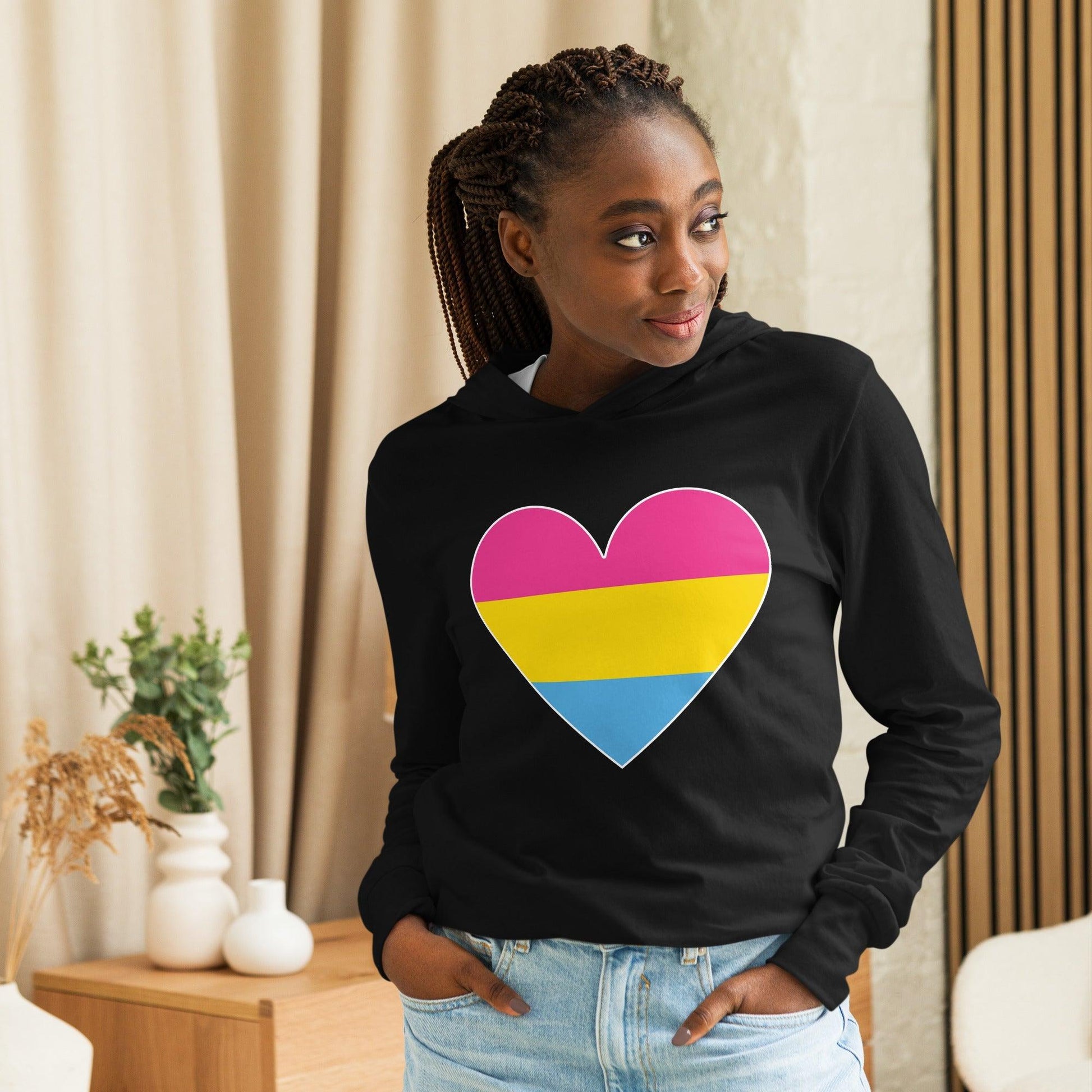 Pansexual Heart Long Sleeve Shirt - Long Sleeve Shirt - Free 2 B