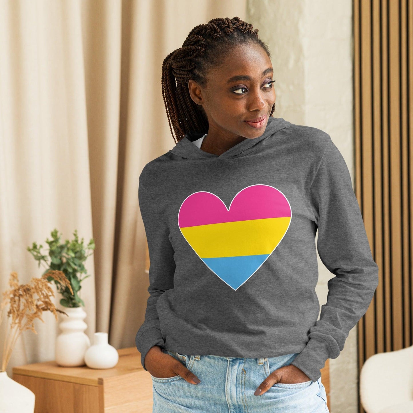 Pansexual Heart Long Sleeve Shirt - Long Sleeve Shirt - Free 2 B