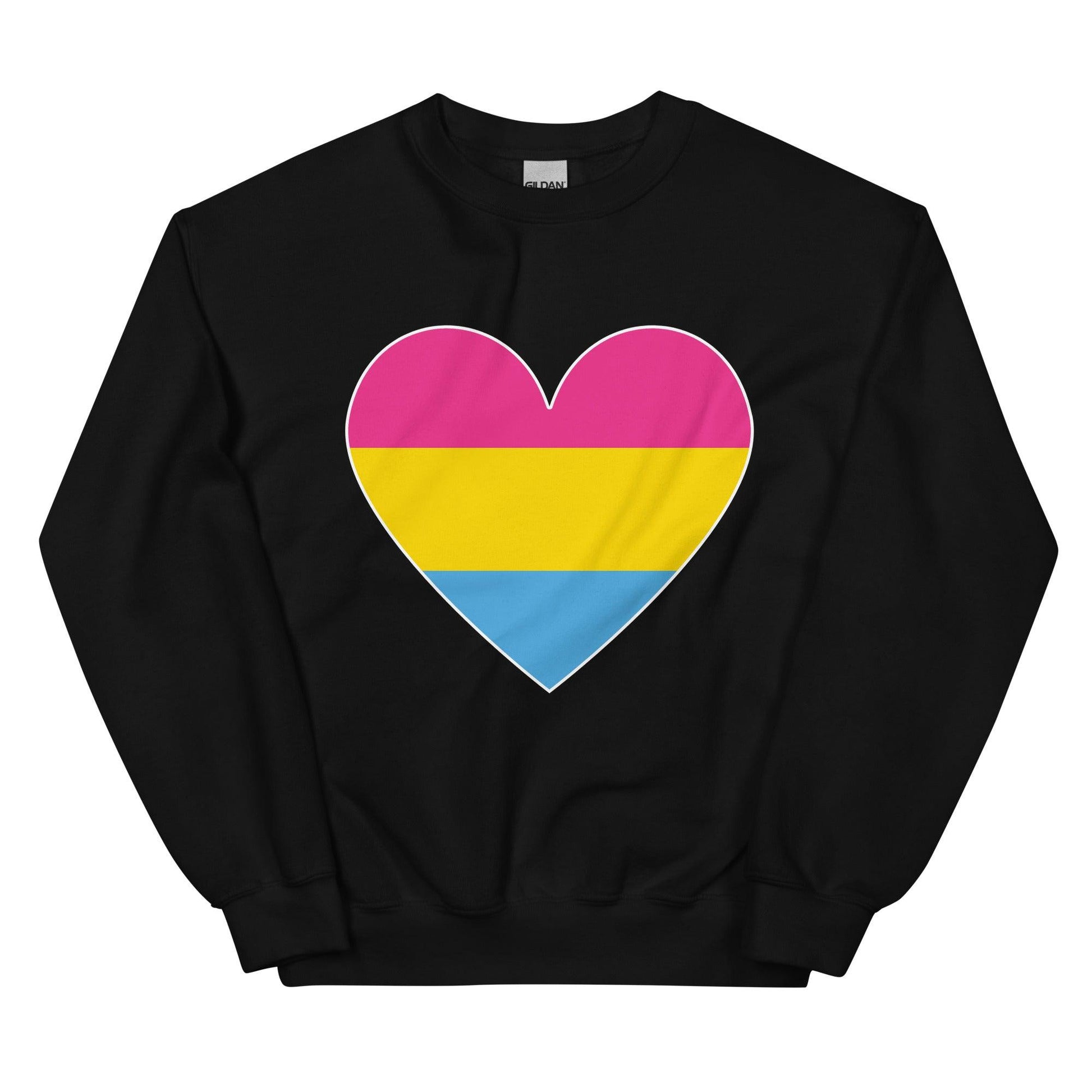 Pansexual Heart Sweatshirt - Crewneck Sweatshirt - Free 2 B