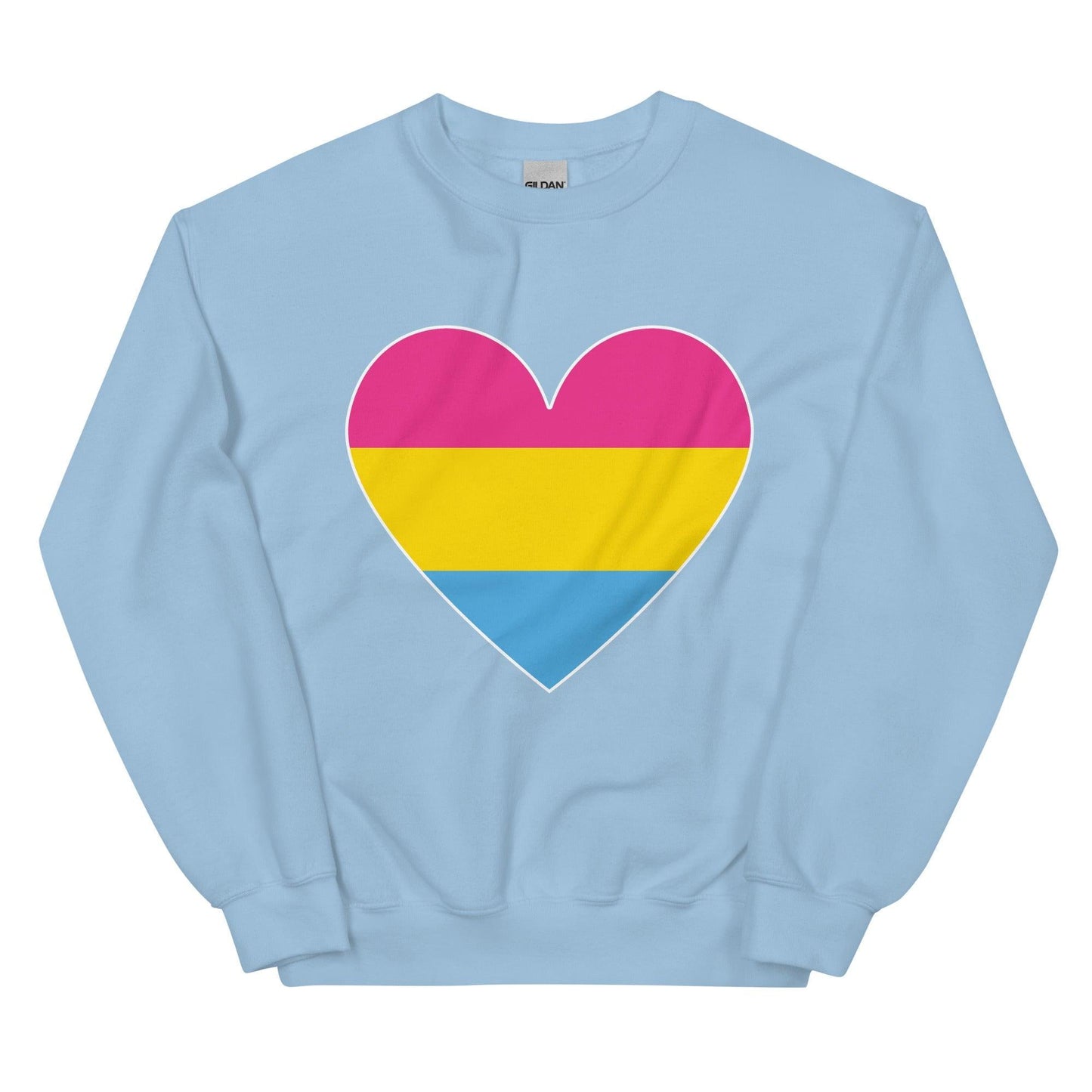 Pansexual Heart Sweatshirt - Crewneck Sweatshirt - Free 2 B