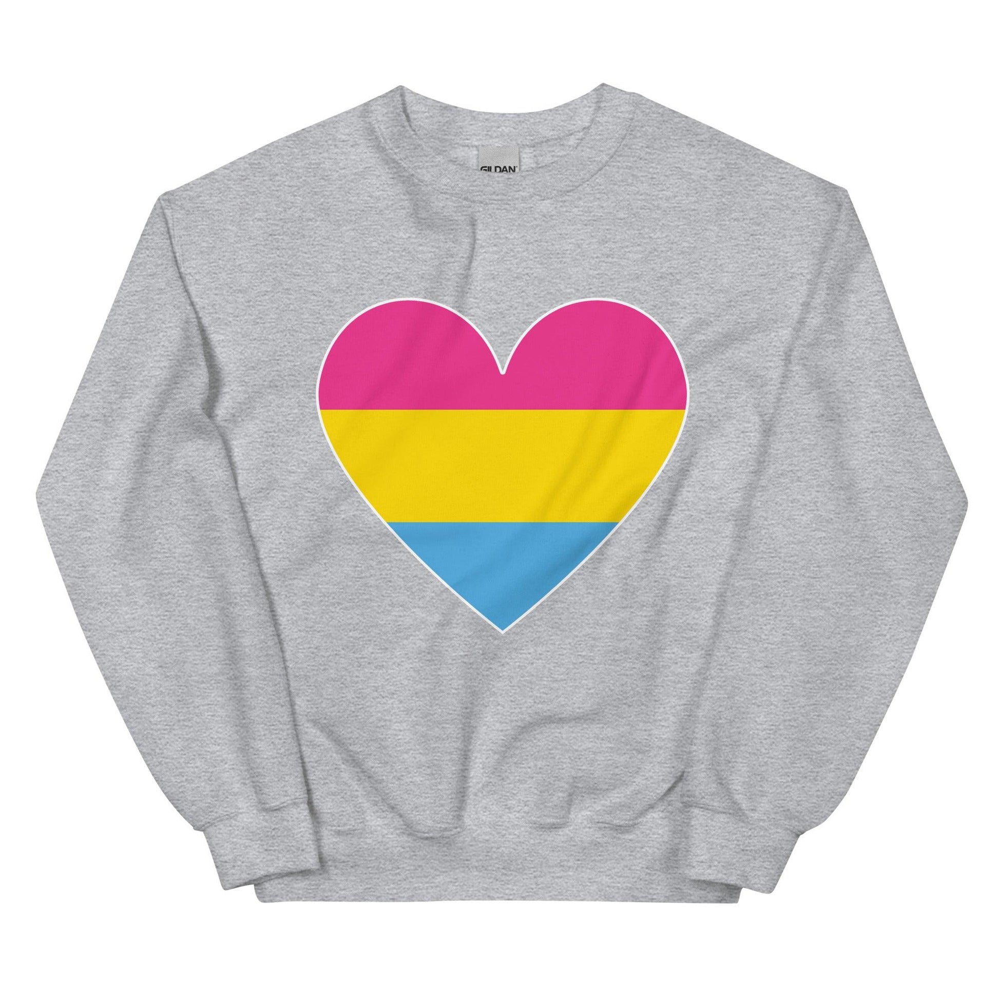 Pansexual Heart Sweatshirt - Crewneck Sweatshirt - Free 2 B