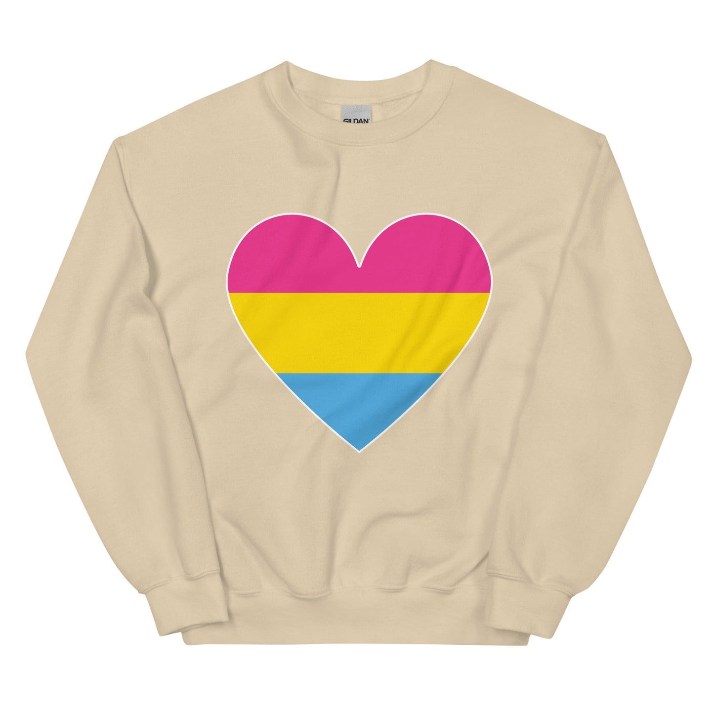 Pansexual Heart Sweatshirt - Crewneck Sweatshirt - Free 2 B