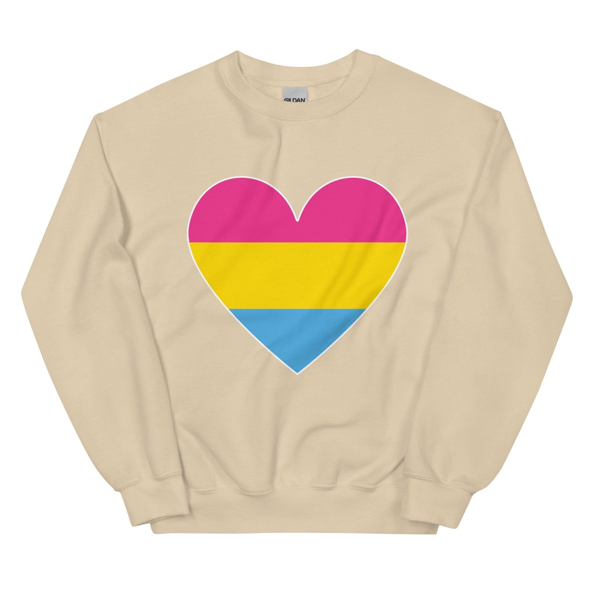 Pansexual Heart Sweatshirt - Crewneck Sweatshirt - Free 2 B