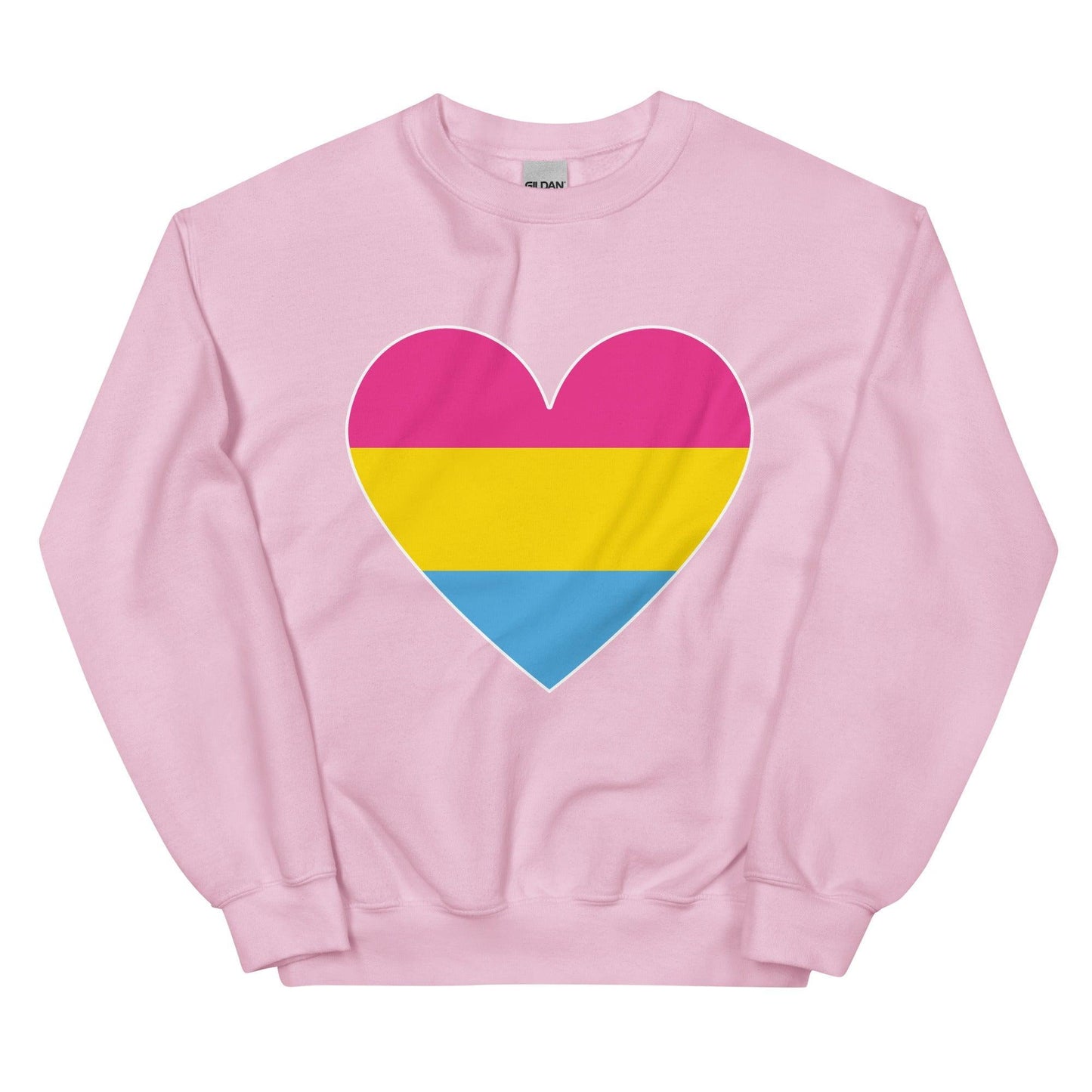 Pansexual Heart Sweatshirt - Crewneck Sweatshirt - Free 2 B