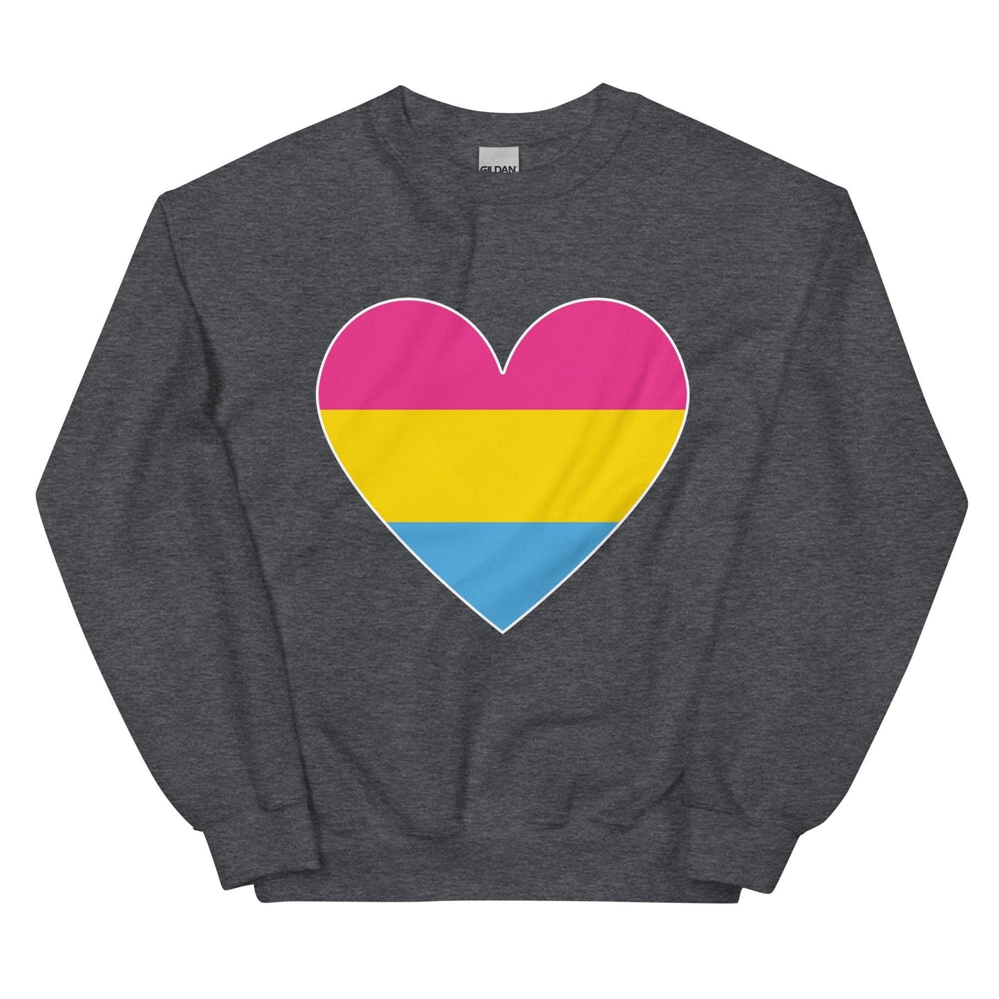 Pansexual Heart Sweatshirt - Crewneck Sweatshirt - Free 2 B