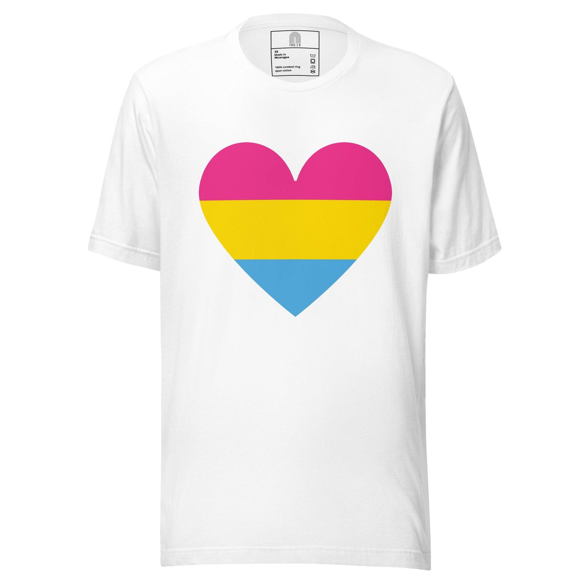 Pansexual Heart T-Shirt - T Shirt - Free 2 B