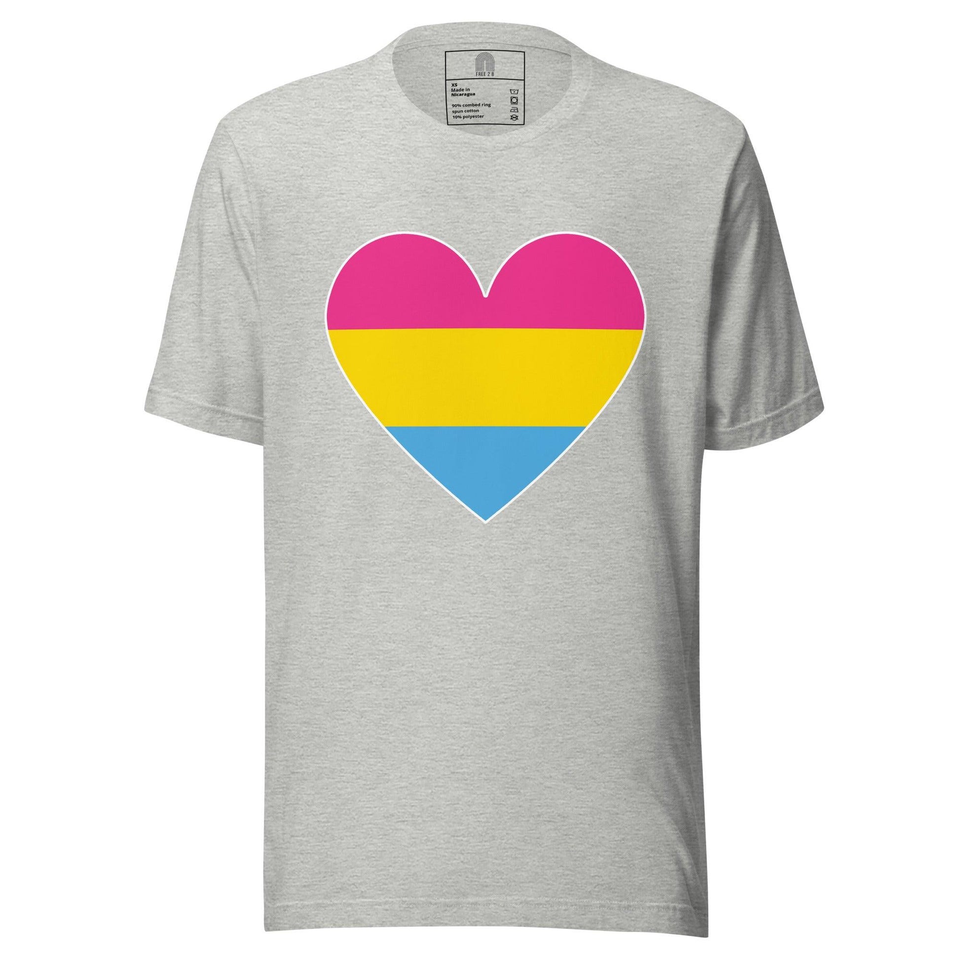 Pansexual Heart T-Shirt - T Shirt - Free 2 B