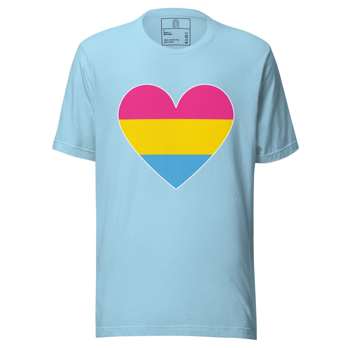 Pansexual Heart T-Shirt - T Shirt - Free 2 B