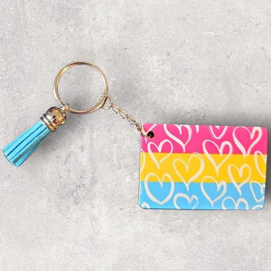 Pansexual Pride Keychain - Keychain - Free 2 B