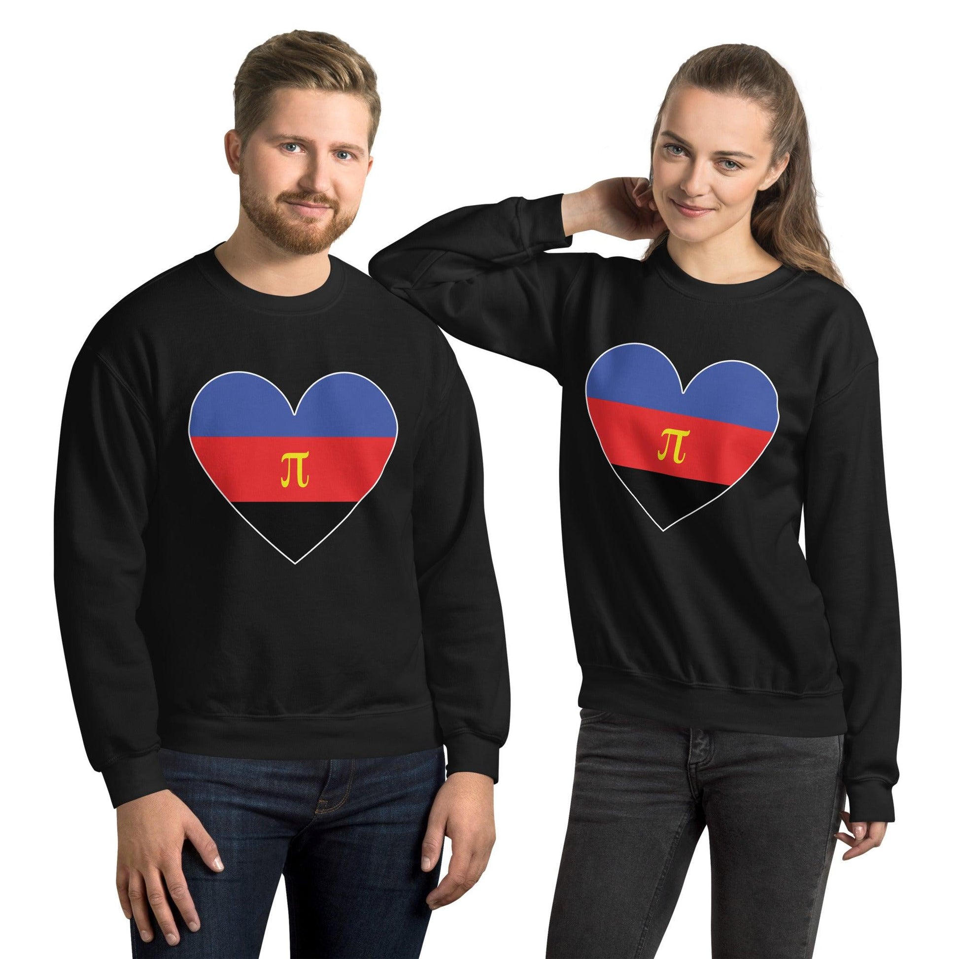 Polyamory Heart Sweatshirt - Crewneck Sweatshirt - Free 2 B