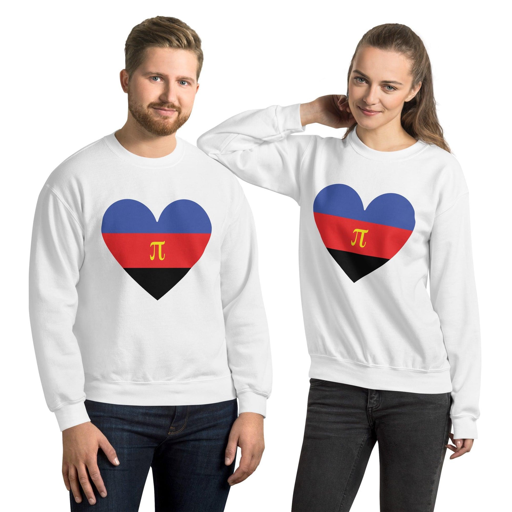 Polyamory Heart Sweatshirt - Crewneck Sweatshirt - Free 2 B