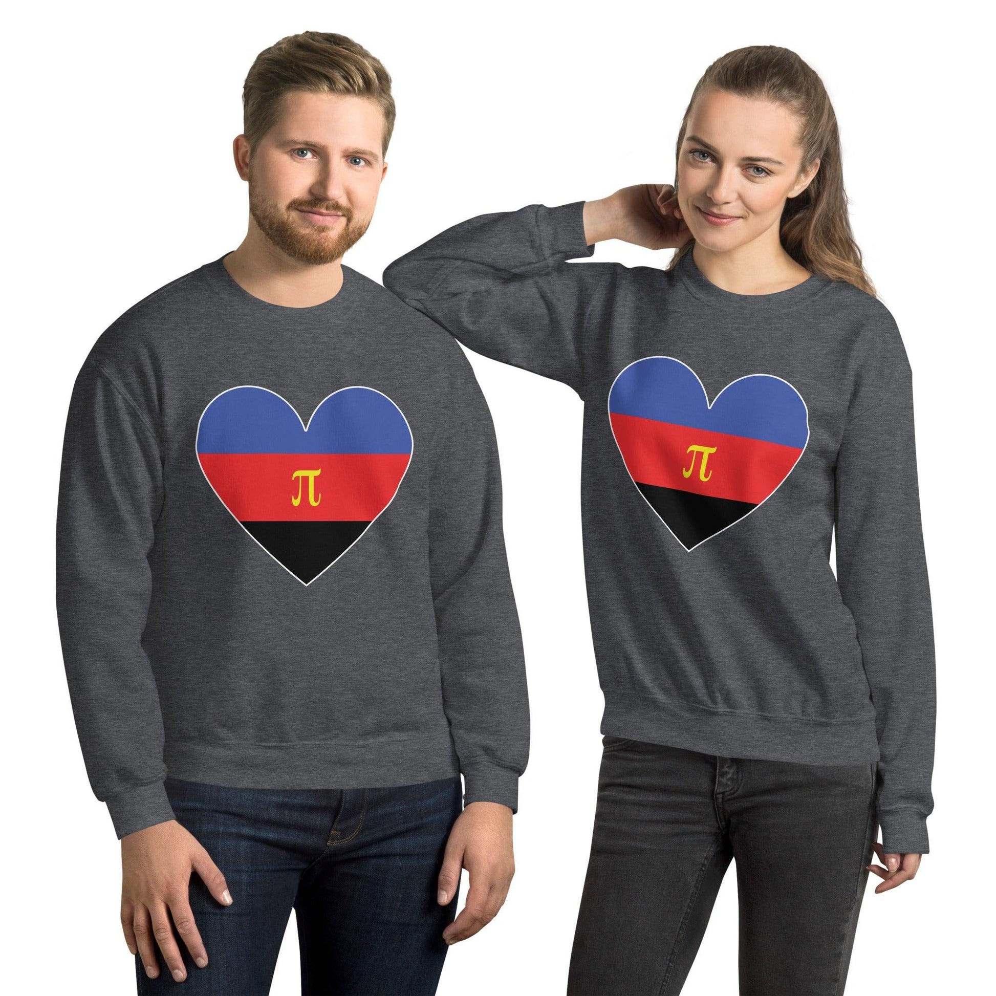 Polyamory Heart Sweatshirt - Crewneck Sweatshirt - Free 2 B