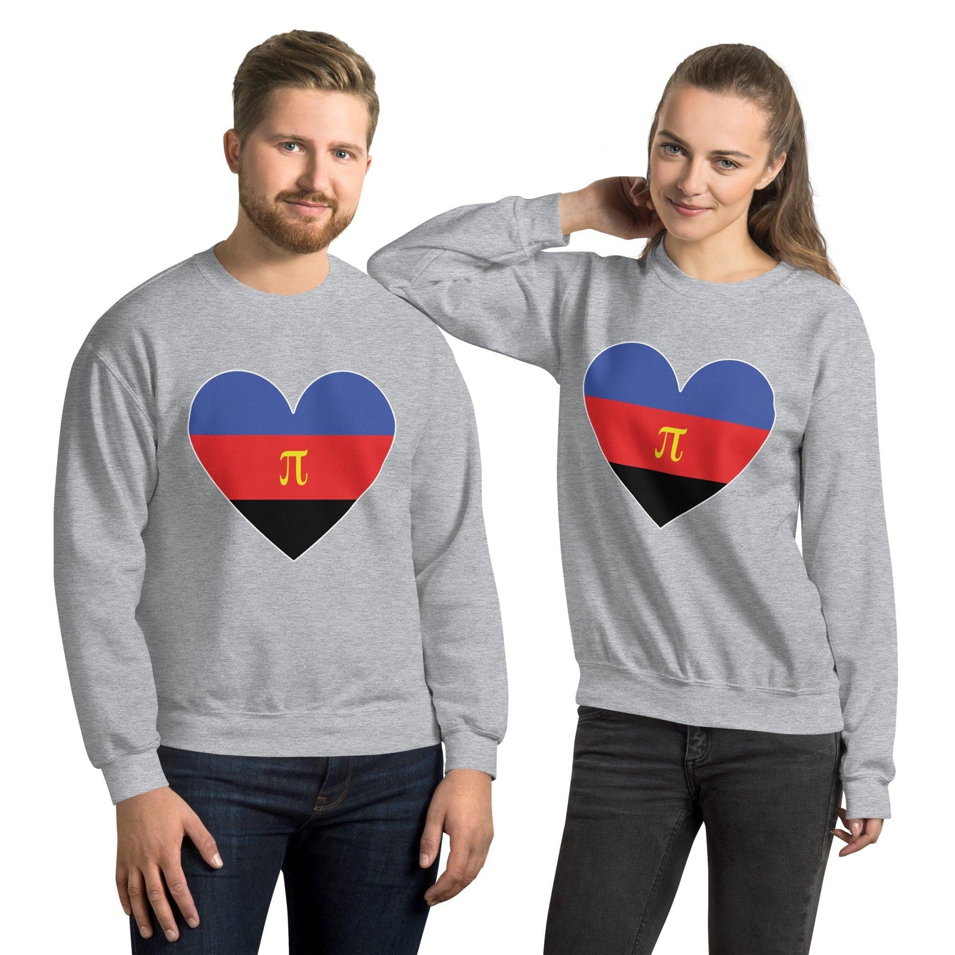 Polyamory Heart Sweatshirt - Crewneck Sweatshirt - Free 2 B