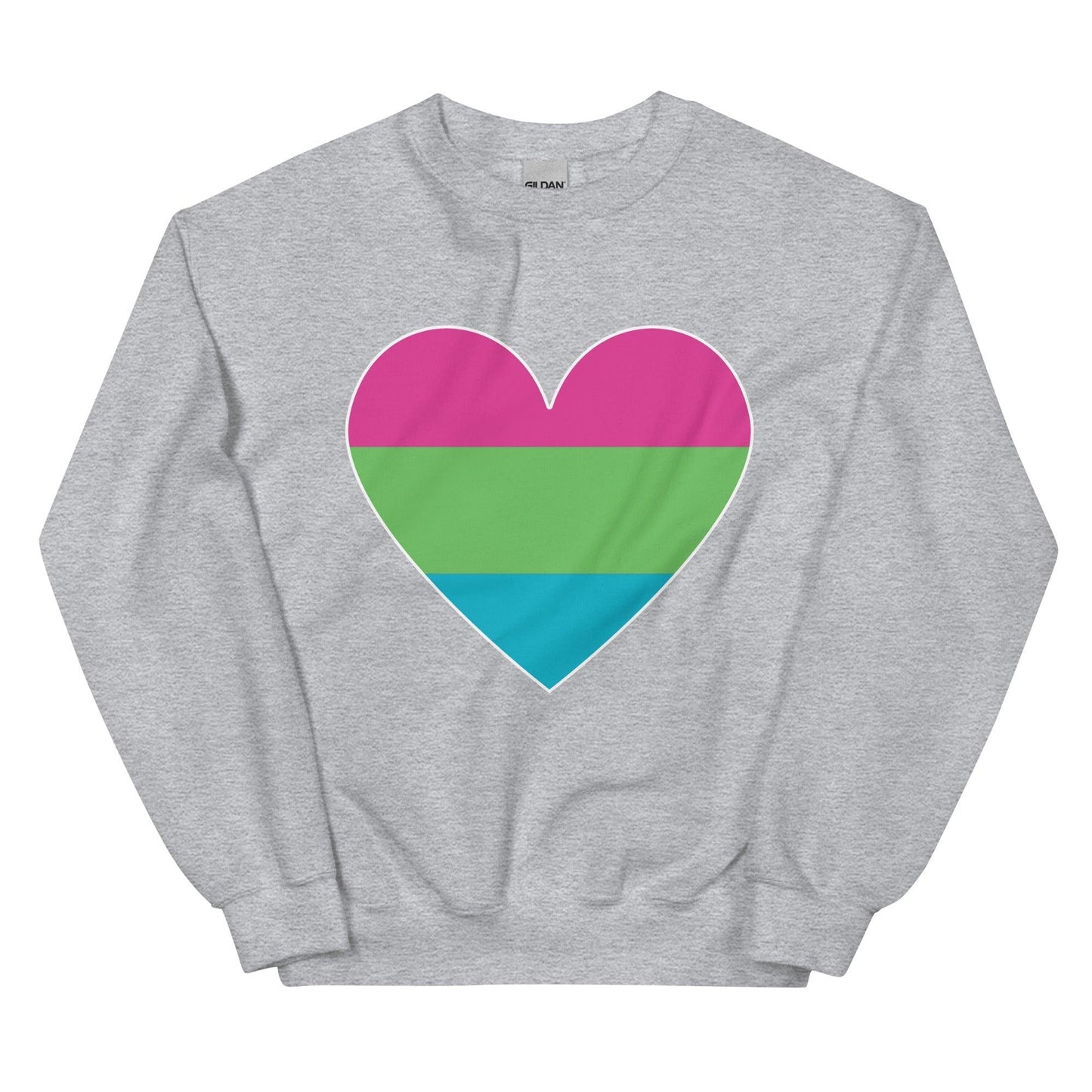 Polysexual Heart Sweatshirt - Crewneck Sweatshirt - Free 2 B