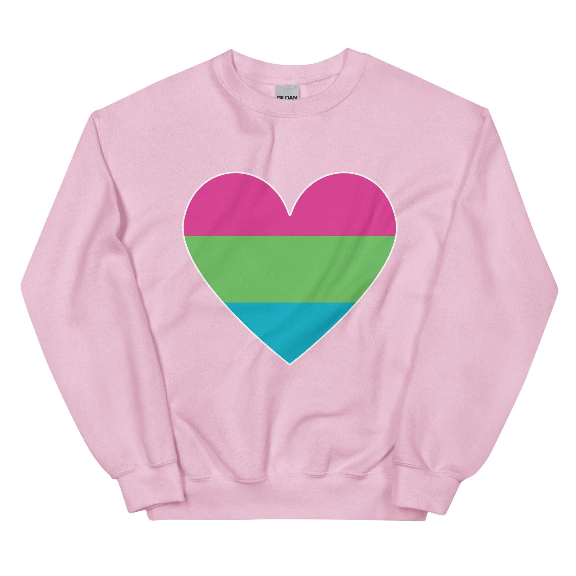 Polysexual Heart Sweatshirt - Crewneck Sweatshirt - Free 2 B