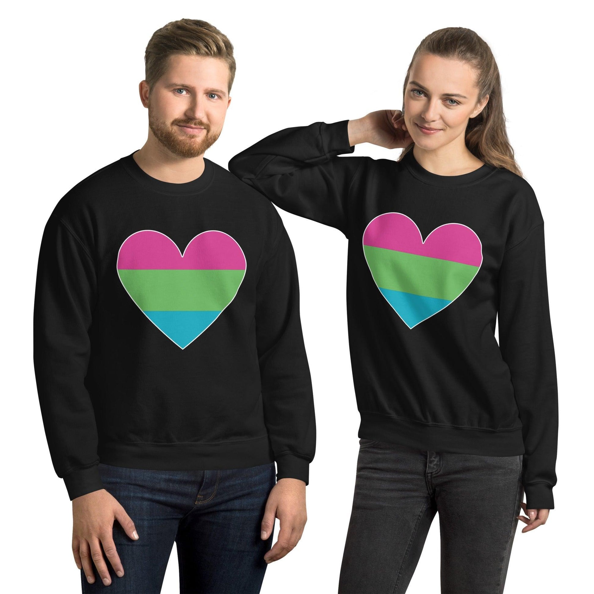 Polysexual Heart Sweatshirt - Crewneck Sweatshirt - Free 2 B