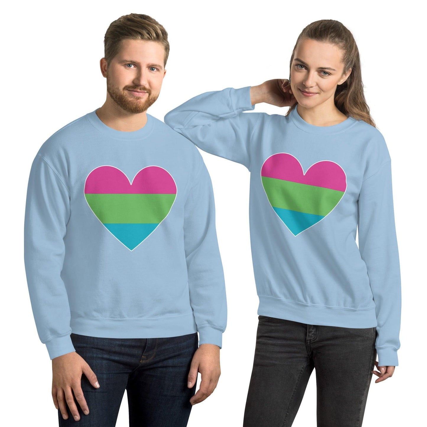 Polysexual Heart Sweatshirt - Crewneck Sweatshirt - Free 2 B