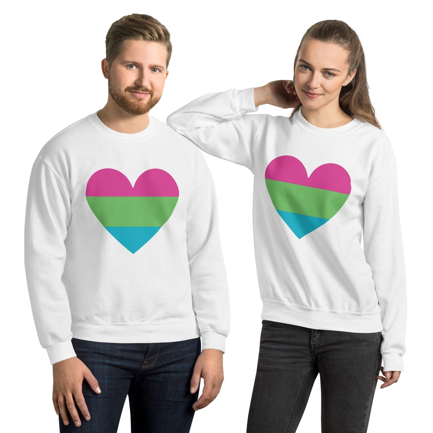 Polysexual Heart Sweatshirt - Crewneck Sweatshirt - Free 2 B