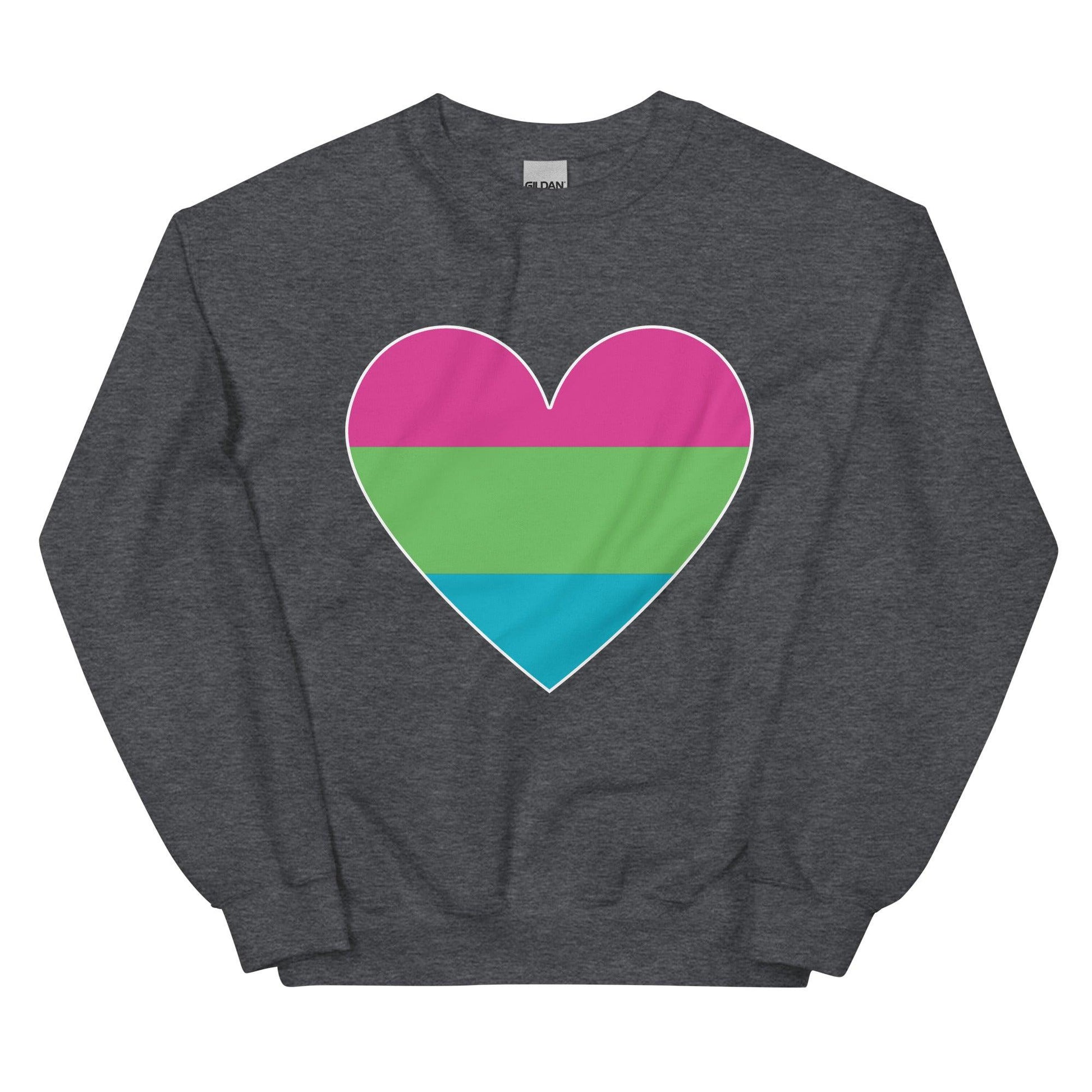 Polysexual Heart Sweatshirt - Crewneck Sweatshirt - Free 2 B