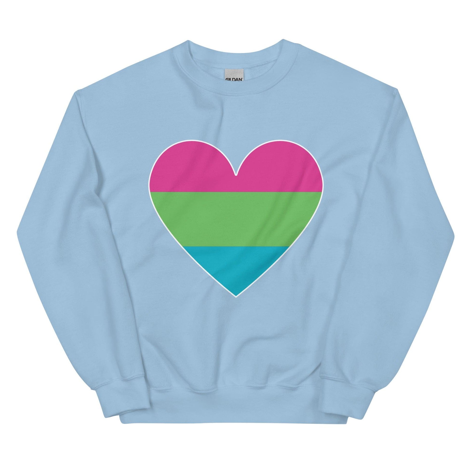 Polysexual Heart Sweatshirt - Crewneck Sweatshirt - Free 2 B