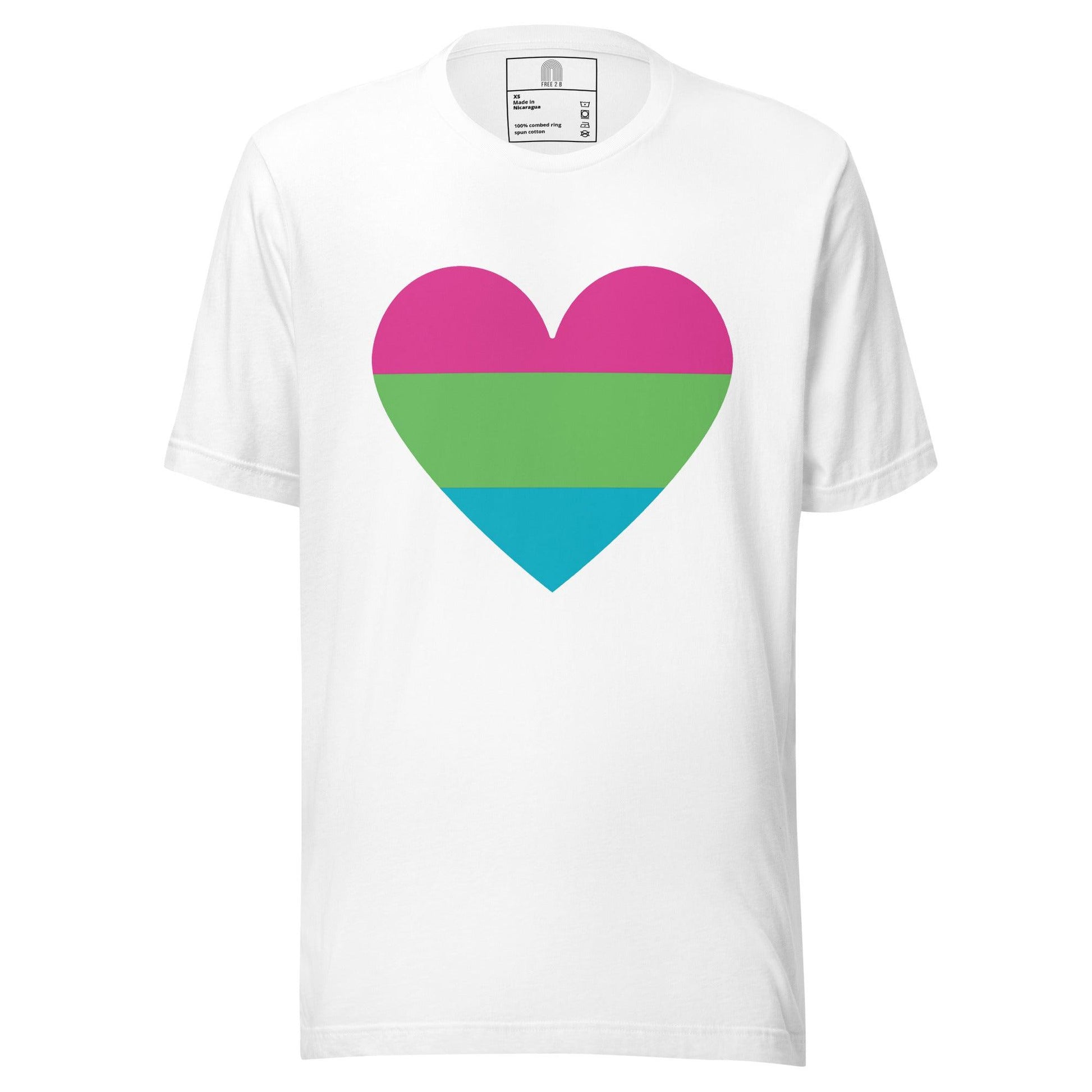 Polysexual Heart T-Shirt - T Shirt - Free 2 B