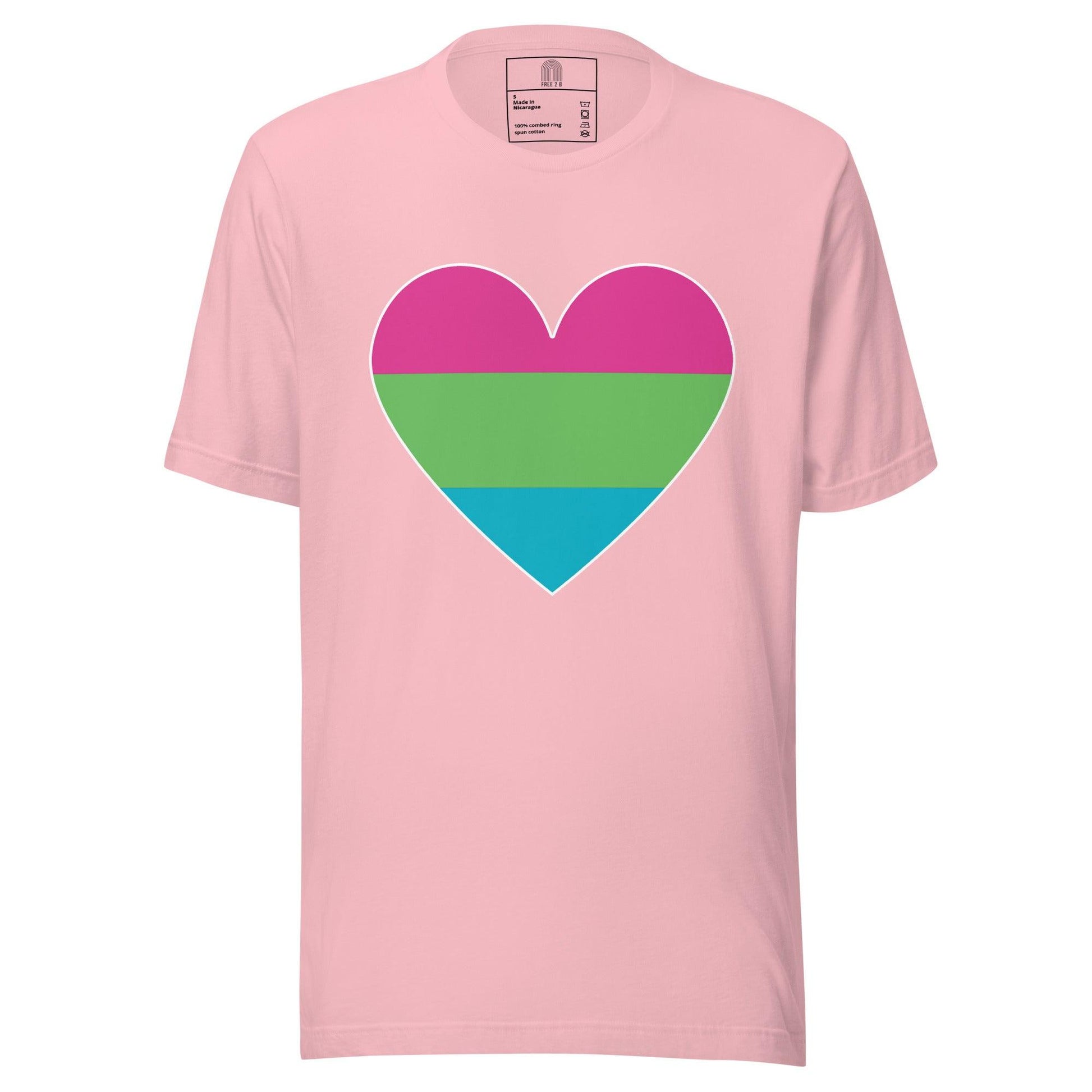 Polysexual Heart T-Shirt - T Shirt - Free 2 B