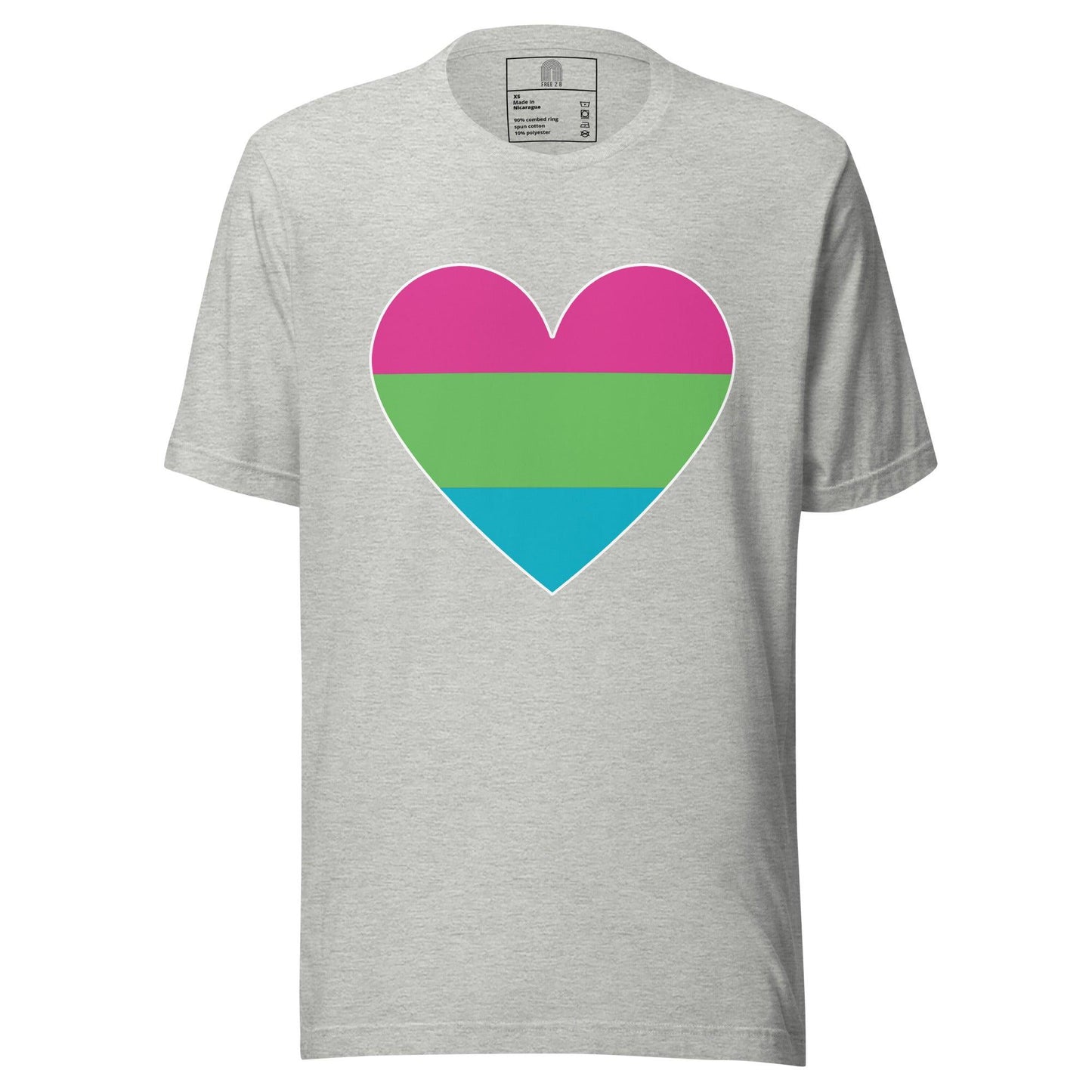 Polysexual Heart T-Shirt - T Shirt - Free 2 B