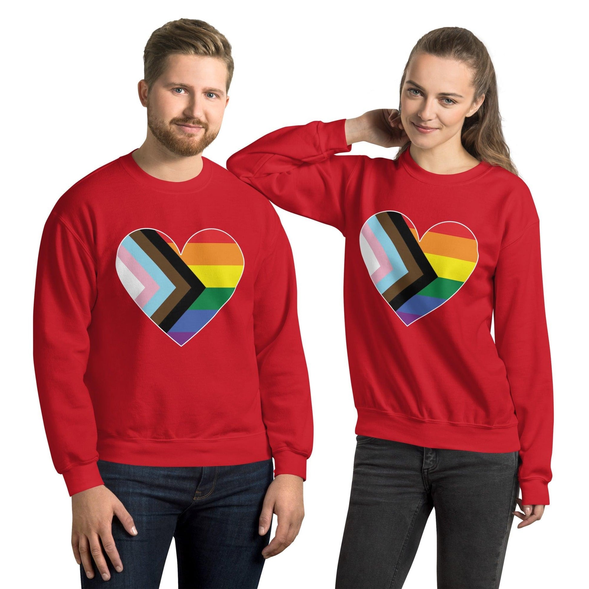 Progress Heart Sweatshirt - Crewneck Sweatshirt - Free 2 B