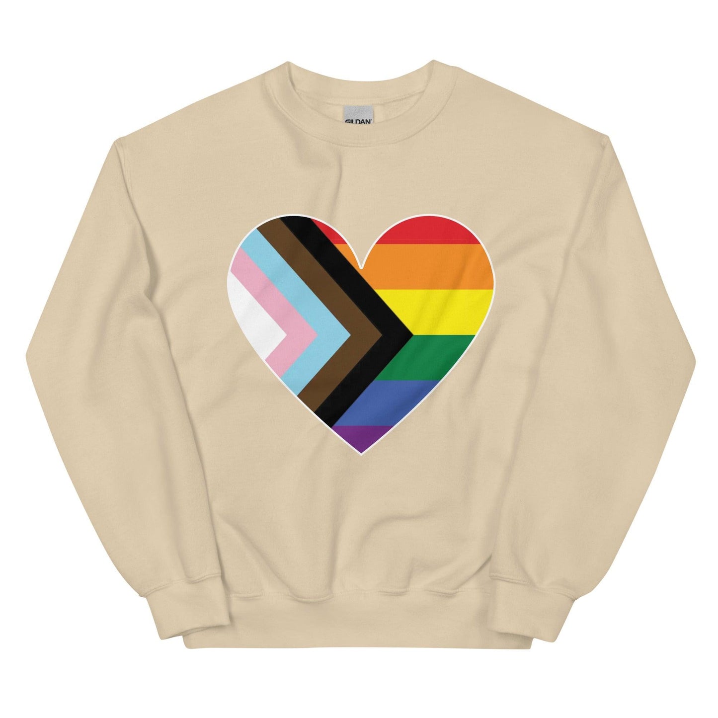 Progress Heart Sweatshirt - Crewneck Sweatshirt - Free 2 B