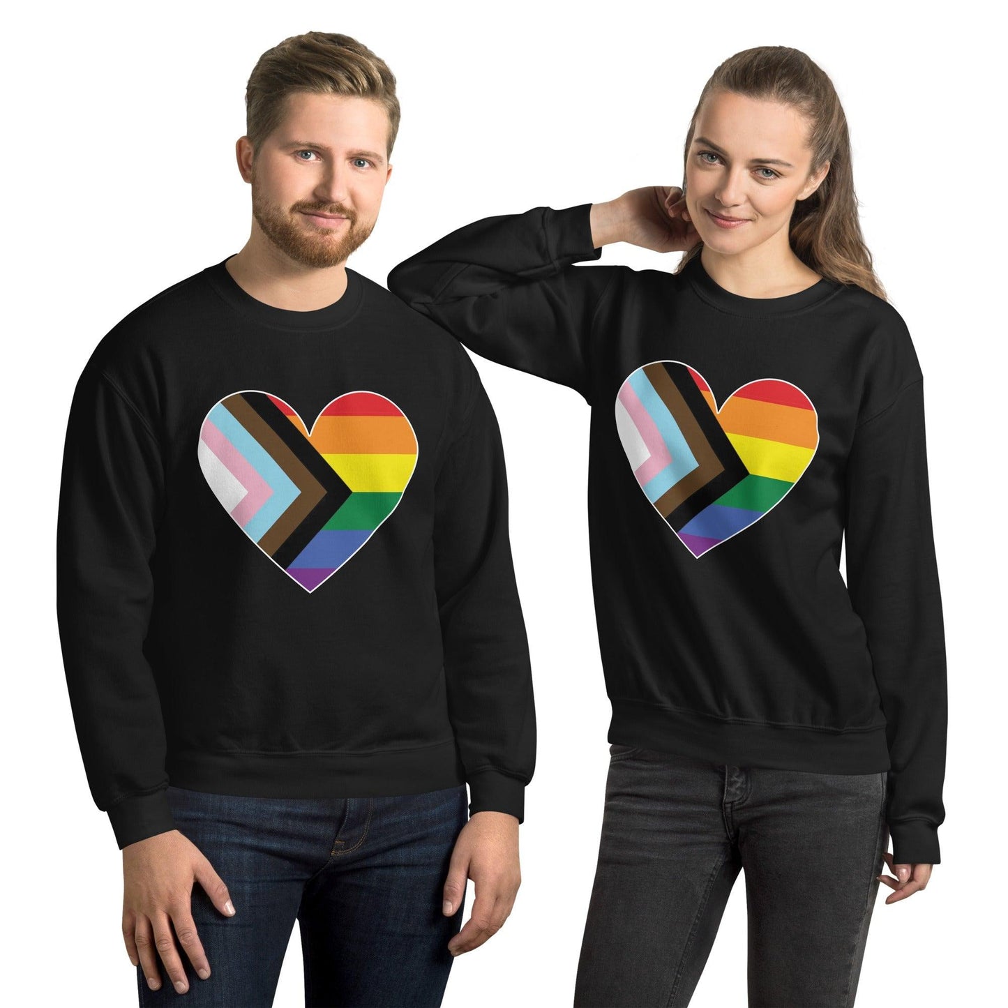 Progress Heart Sweatshirt - Crewneck Sweatshirt - Free 2 B