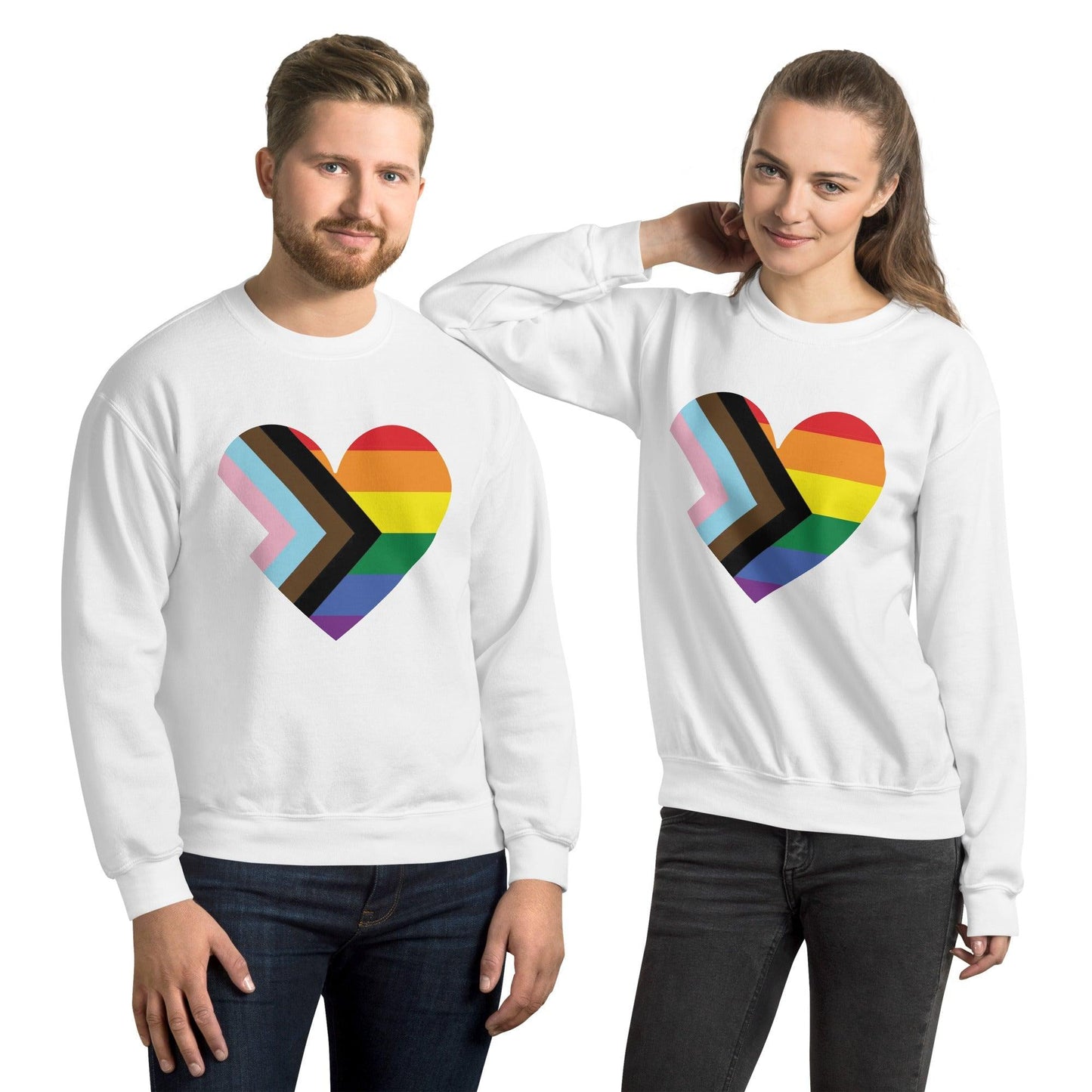 Progress Heart Sweatshirt - Crewneck Sweatshirt - Free 2 B