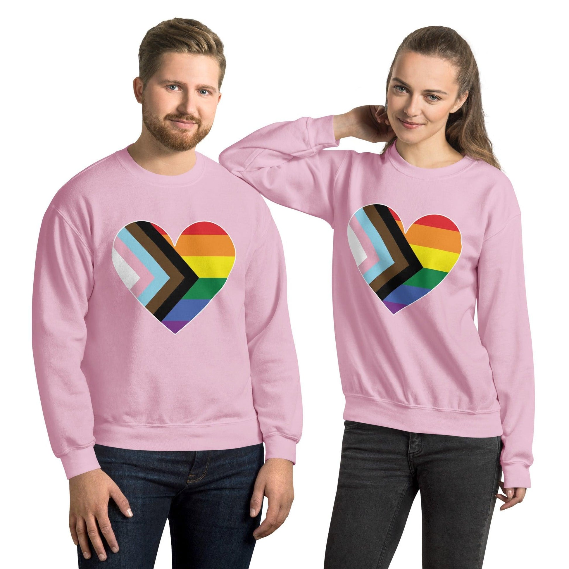 Progress Heart Sweatshirt - Crewneck Sweatshirt - Free 2 B