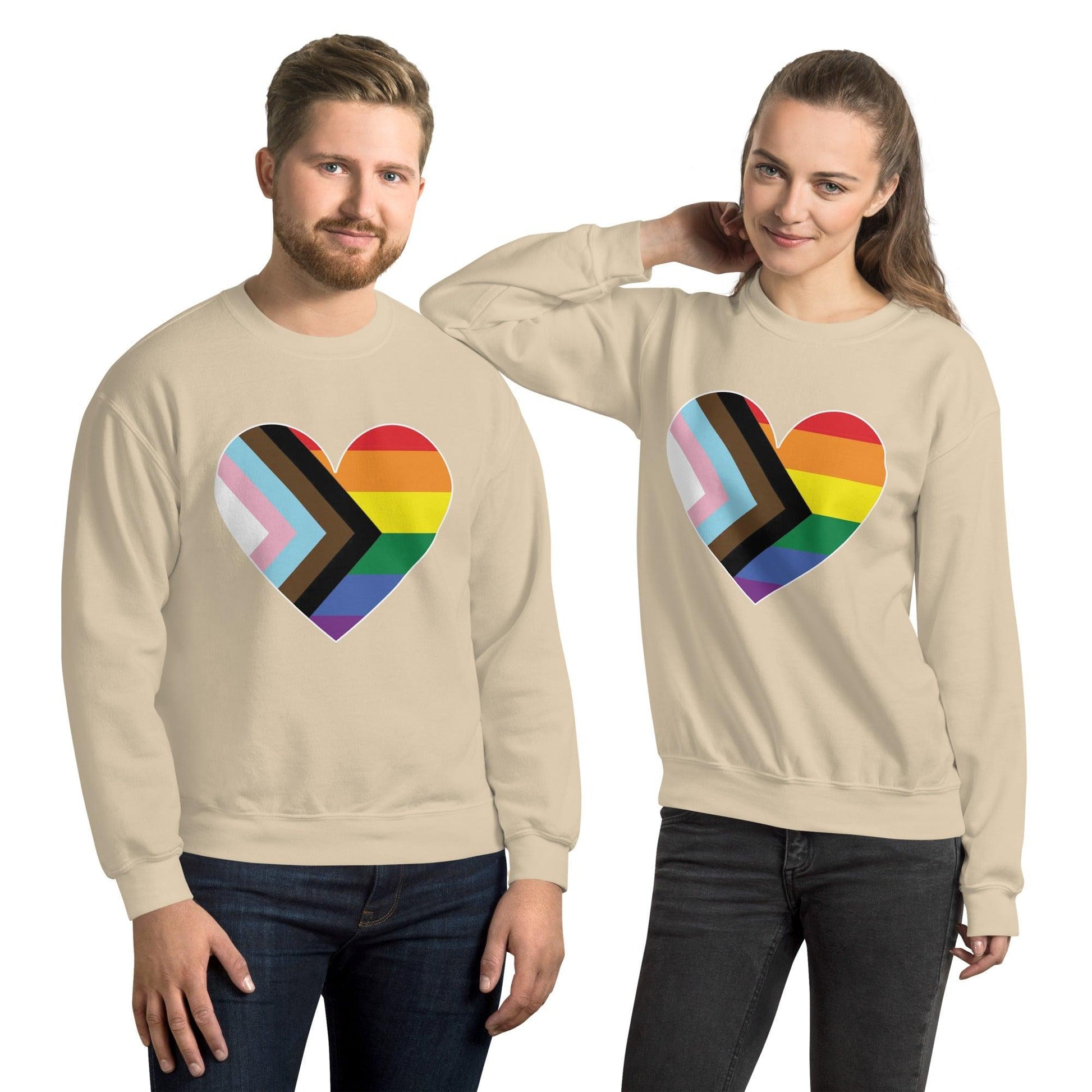 Progress Heart Sweatshirt - Crewneck Sweatshirt - Free 2 B