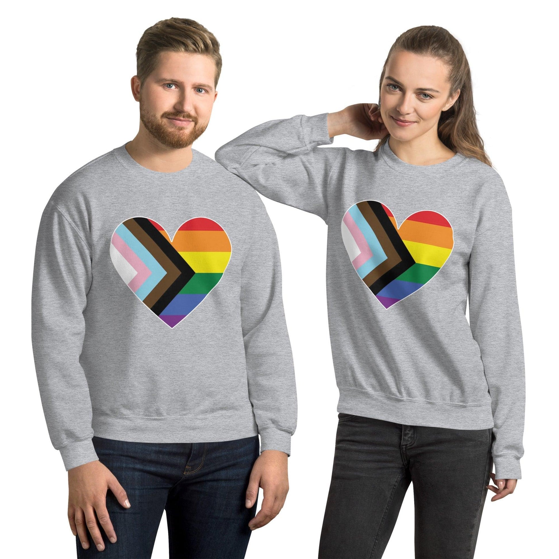 Progress Heart Sweatshirt - Crewneck Sweatshirt - Free 2 B