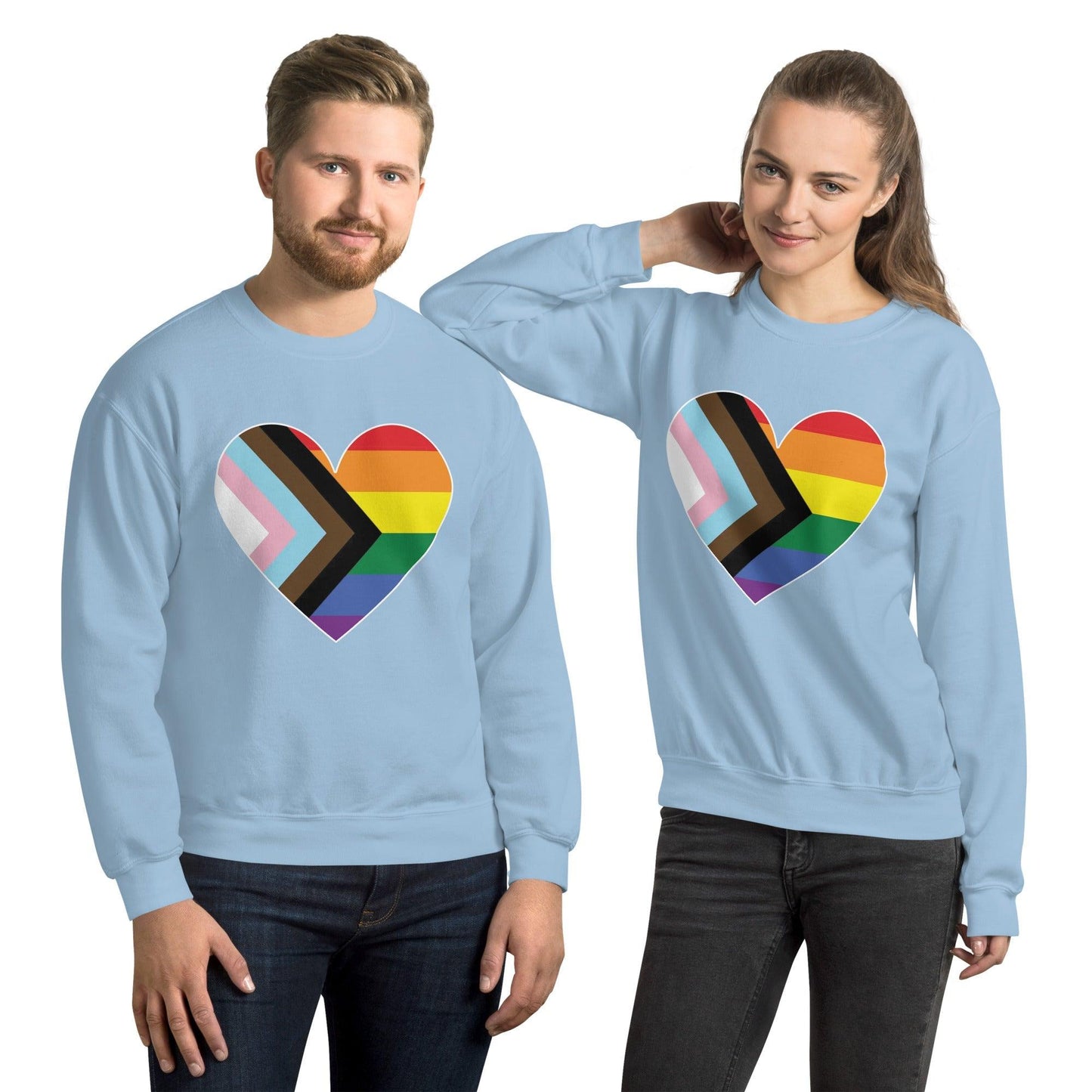 Progress Heart Sweatshirt - Crewneck Sweatshirt - Free 2 B