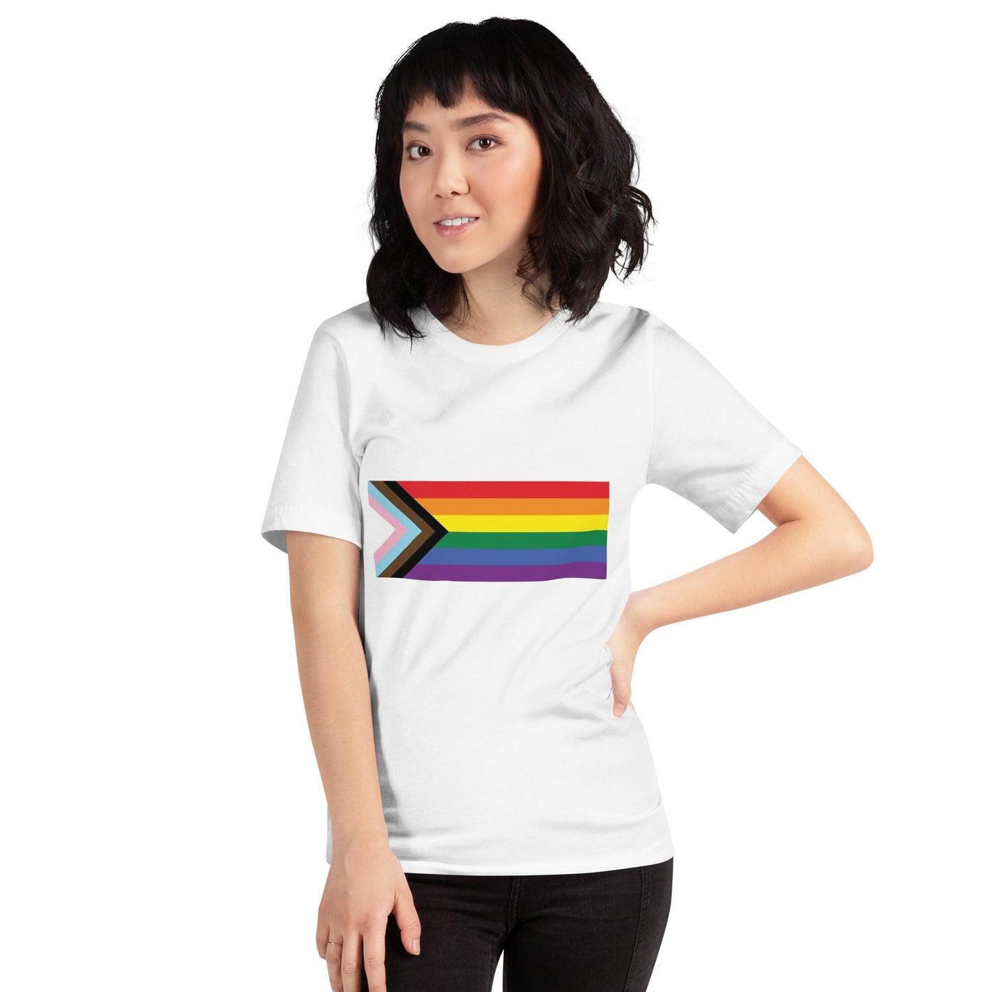 Progress Pride Flag T-Shirt - T Shirt - Free 2 B