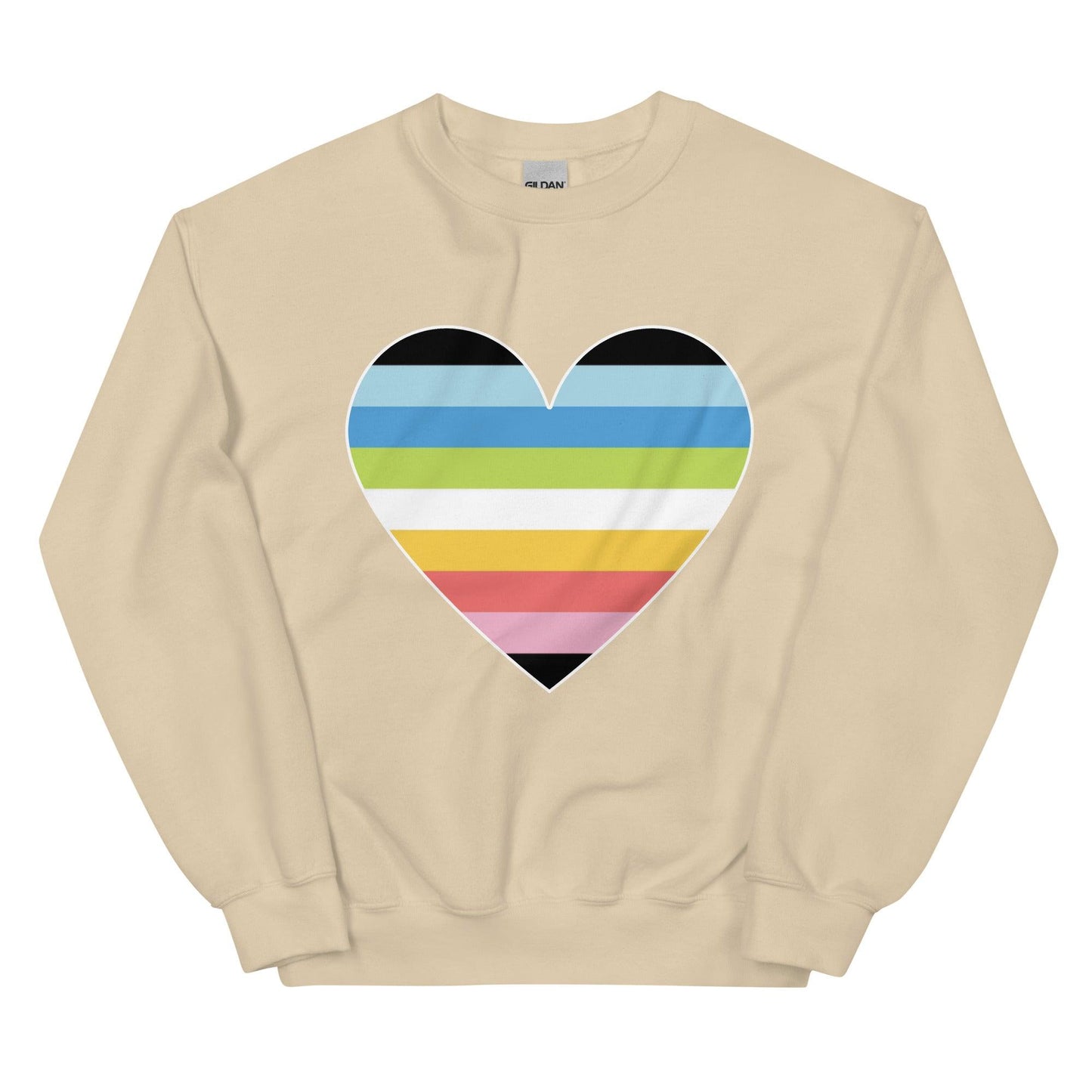 Queer Heart Sweatshirt - Crewneck Sweatshirt - Free 2 B