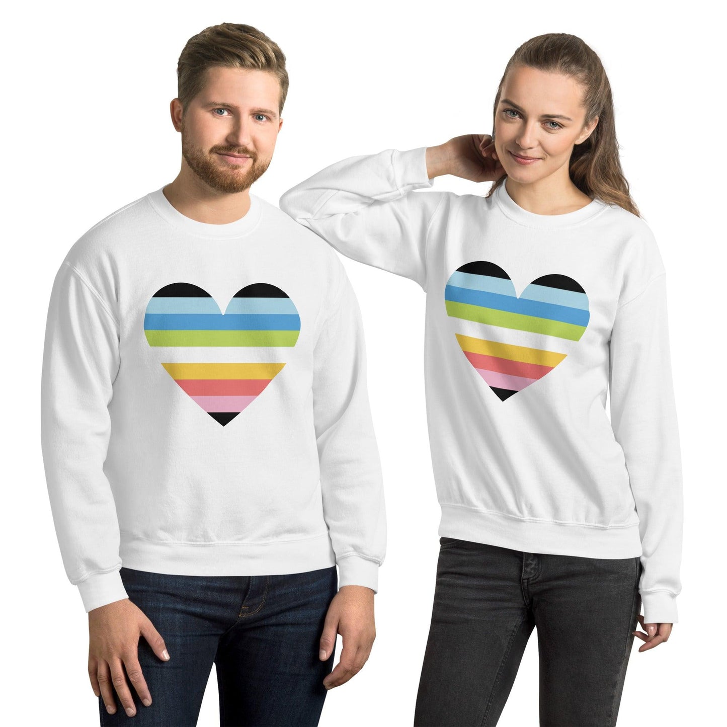 Queer Heart Sweatshirt - Crewneck Sweatshirt - Free 2 B