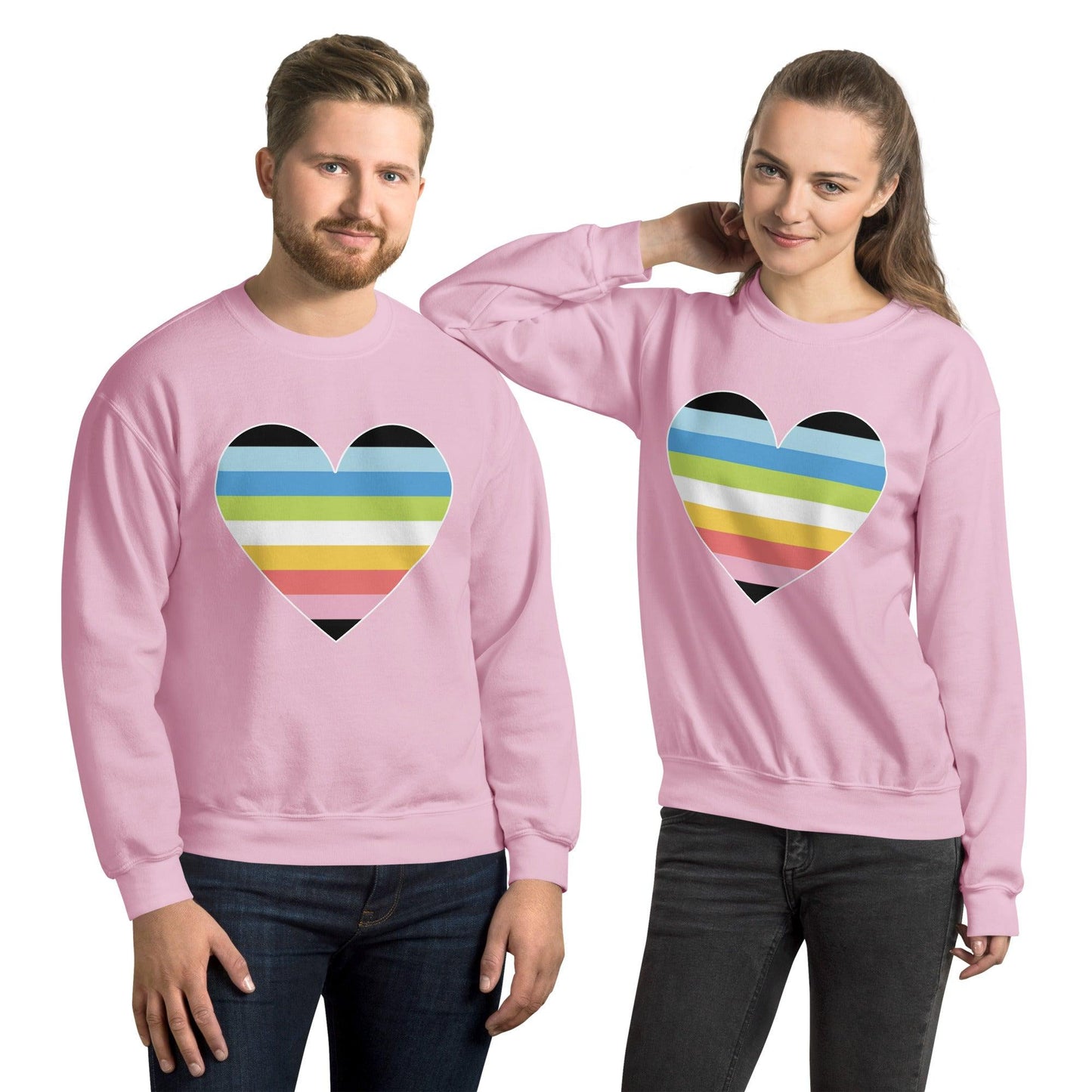 Queer Heart Sweatshirt - Crewneck Sweatshirt - Free 2 B