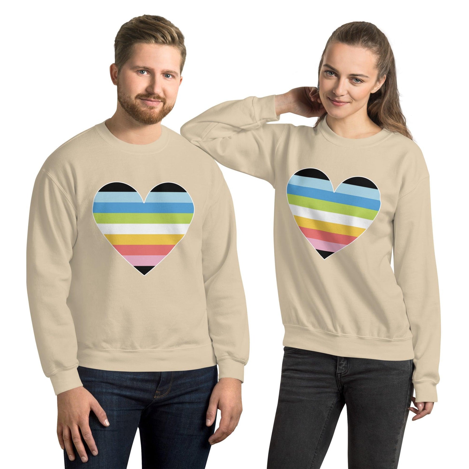 Queer Heart Sweatshirt - Crewneck Sweatshirt - Free 2 B