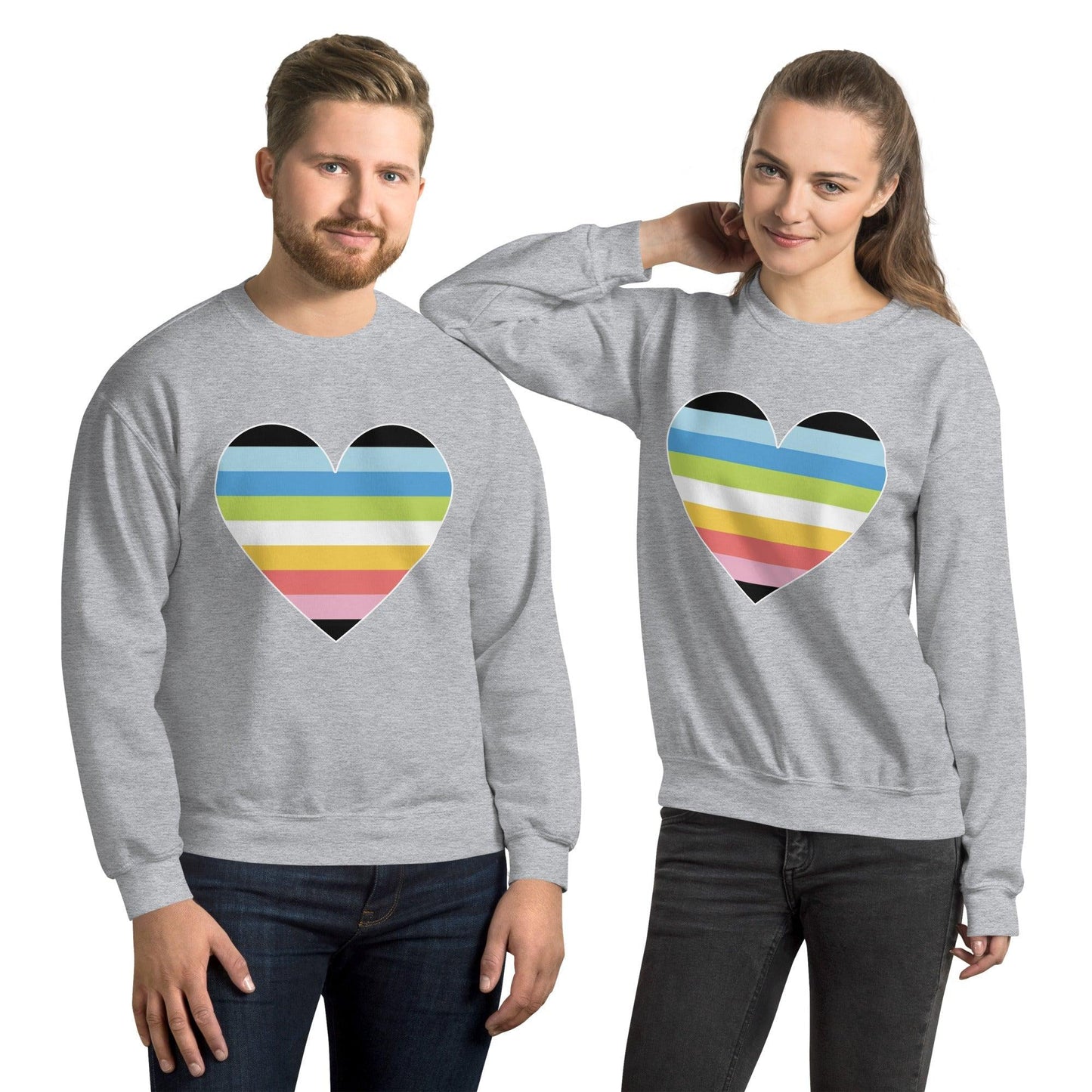 Queer Heart Sweatshirt - Crewneck Sweatshirt - Free 2 B