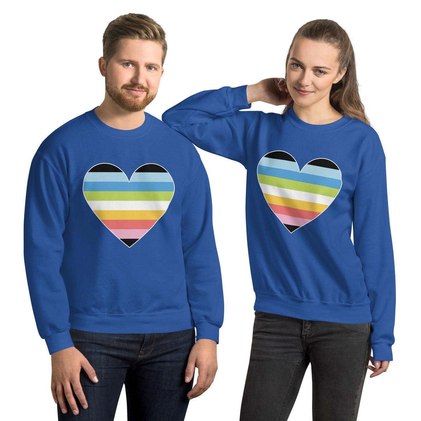 Queer Heart Sweatshirt - Crewneck Sweatshirt - Free 2 B