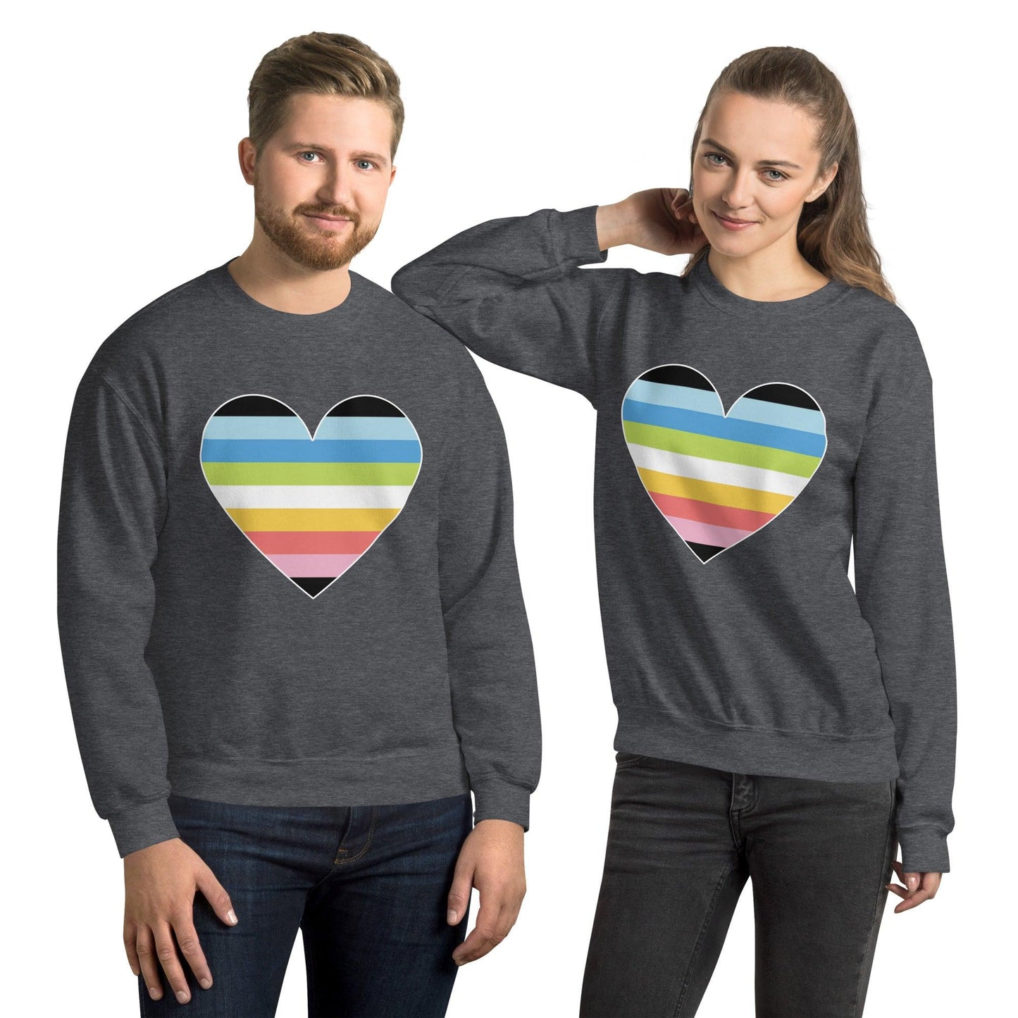 Queer Heart Sweatshirt - Crewneck Sweatshirt - Free 2 B