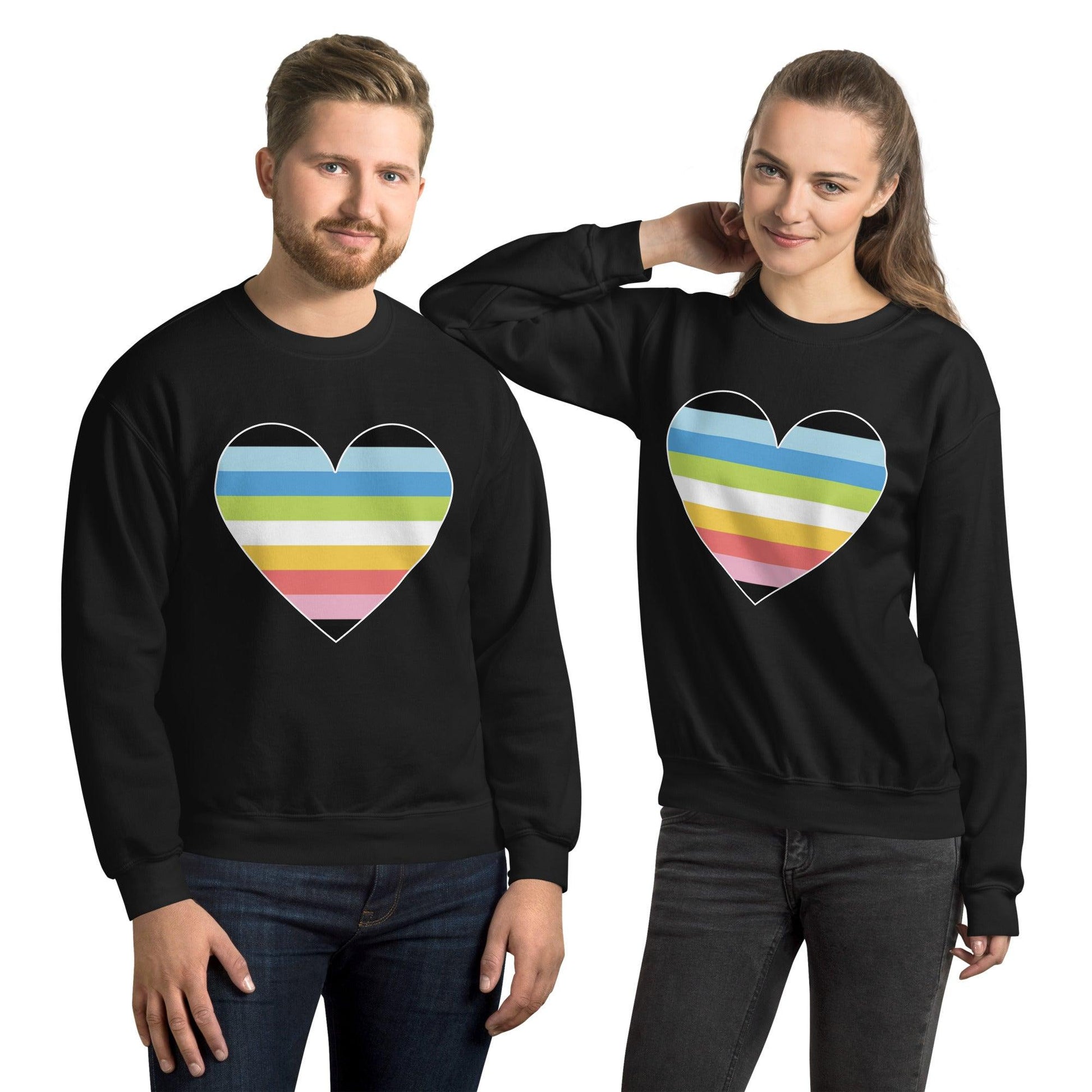 Queer Heart Sweatshirt - Crewneck Sweatshirt - Free 2 B