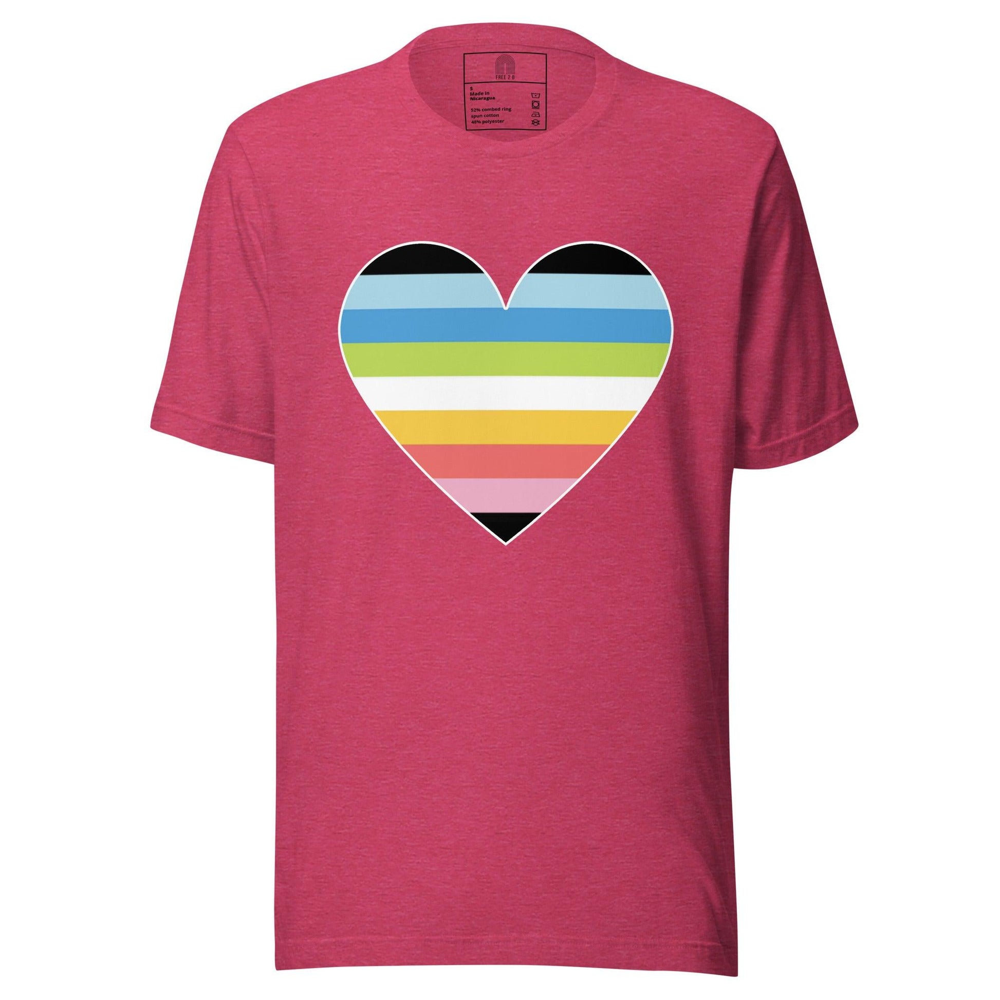 Queer Heart T-Shirt - T Shirt - Free 2 B