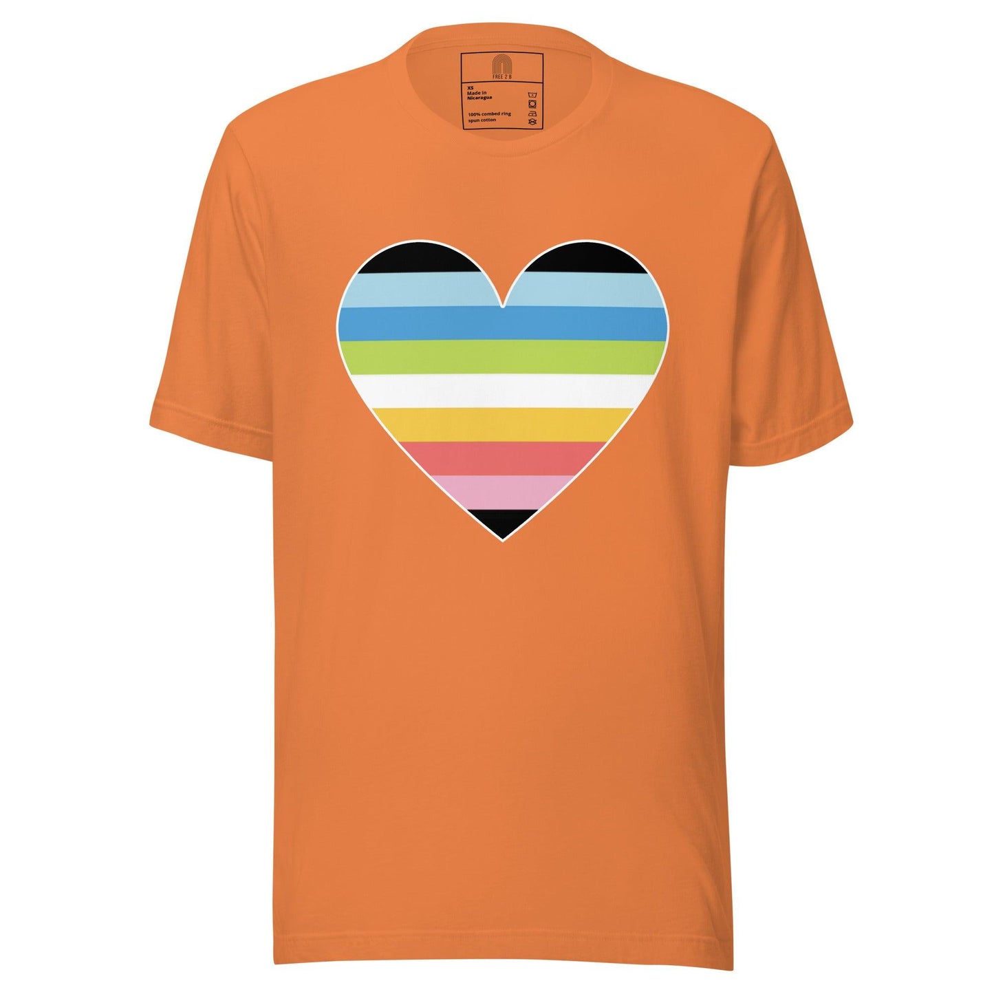 Queer Heart T-Shirt - T Shirt - Free 2 B